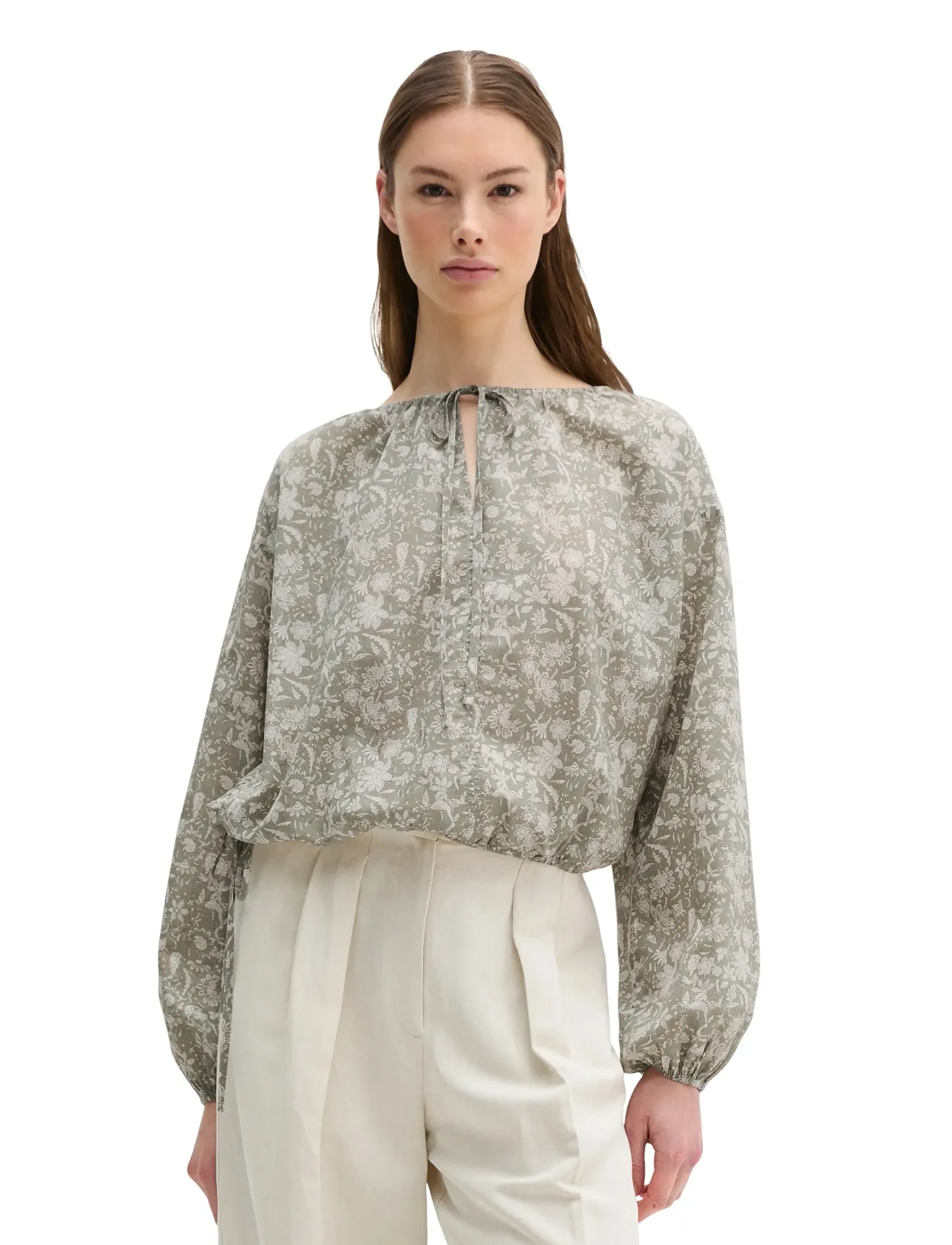 Marc O'Polo SHIRTS/BLOUSES LONG SLEEVE - Blusen - MULTI/ FRESH SAGE / khaki/green