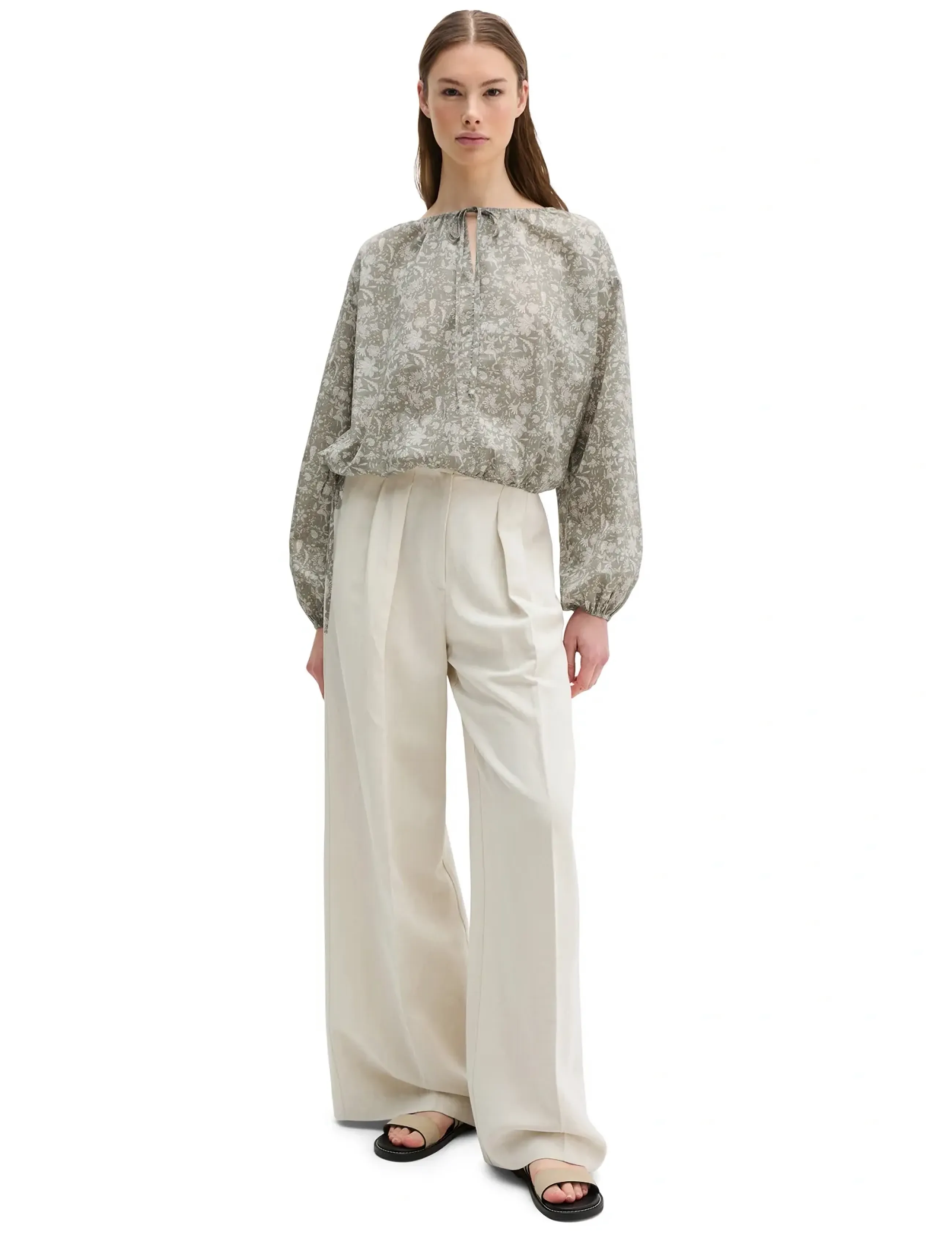 Marc O'Polo - SHIRTS/BLOUSES LONG SLEEVE - pikkade varrukatega pluusid - multi/ fresh sage - 4