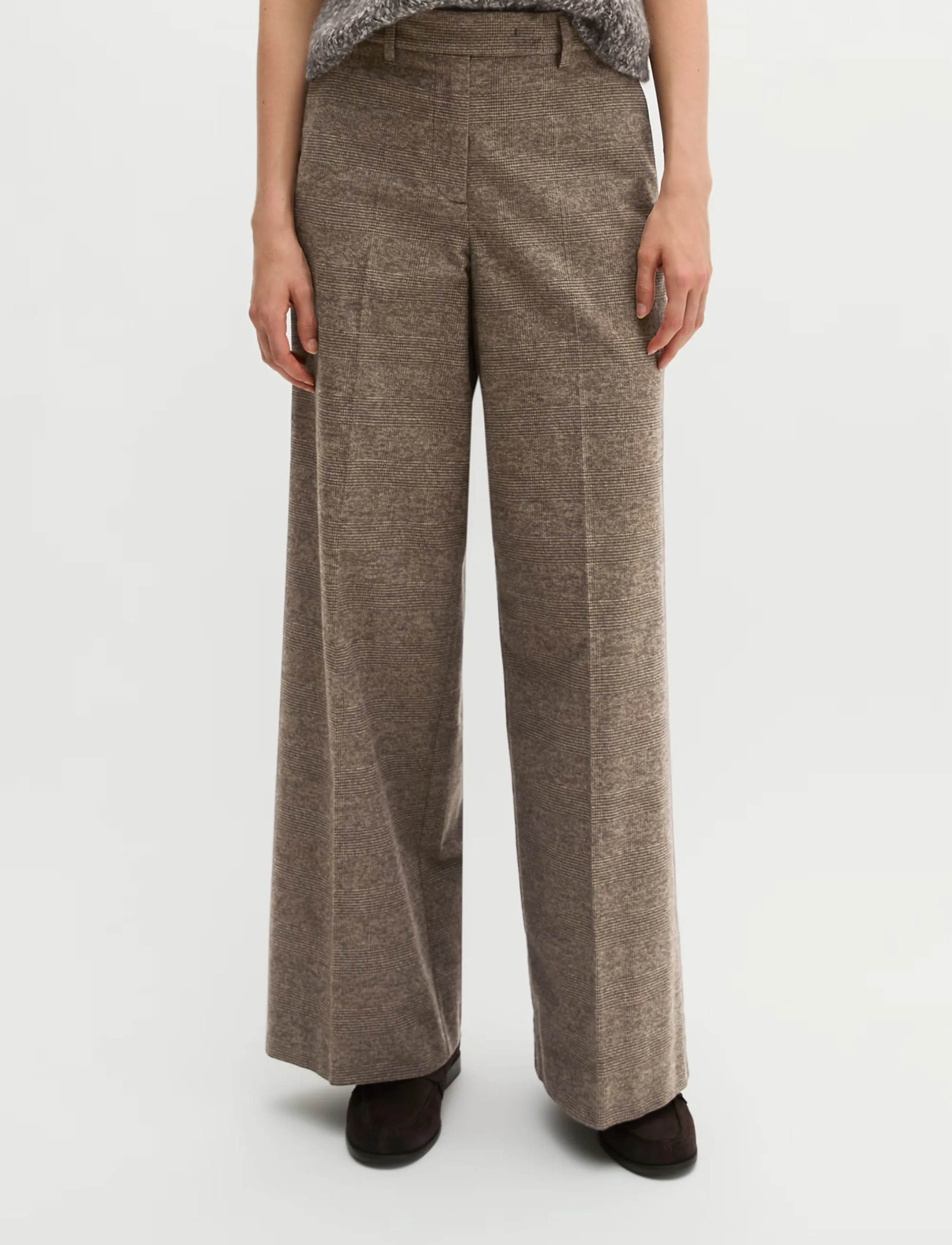 Marc O'Polo Woven Pants - Kleidung - DARK BROWN_MULTI_01 / brown