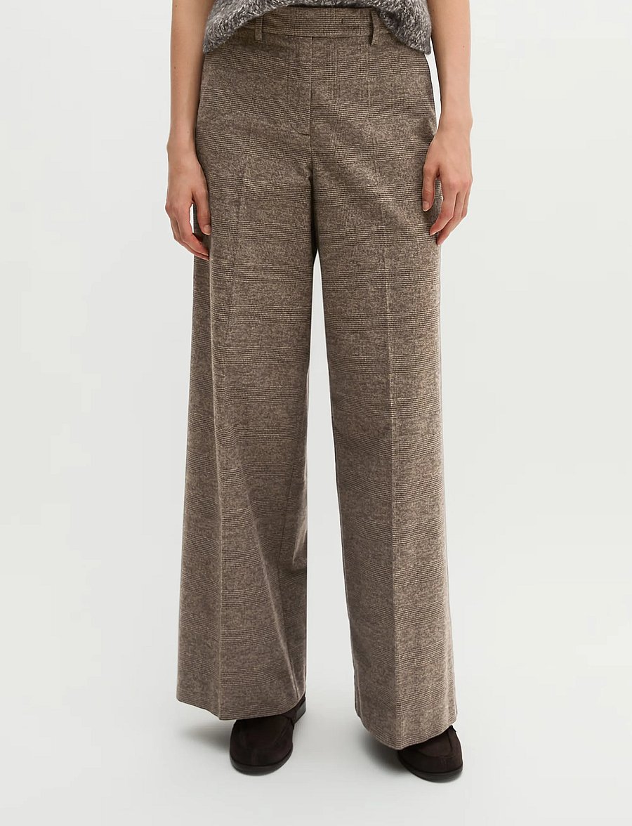 Marc O'Polo - Woven Pants - laia säärega püksid - dark brown_multi_01 - 0