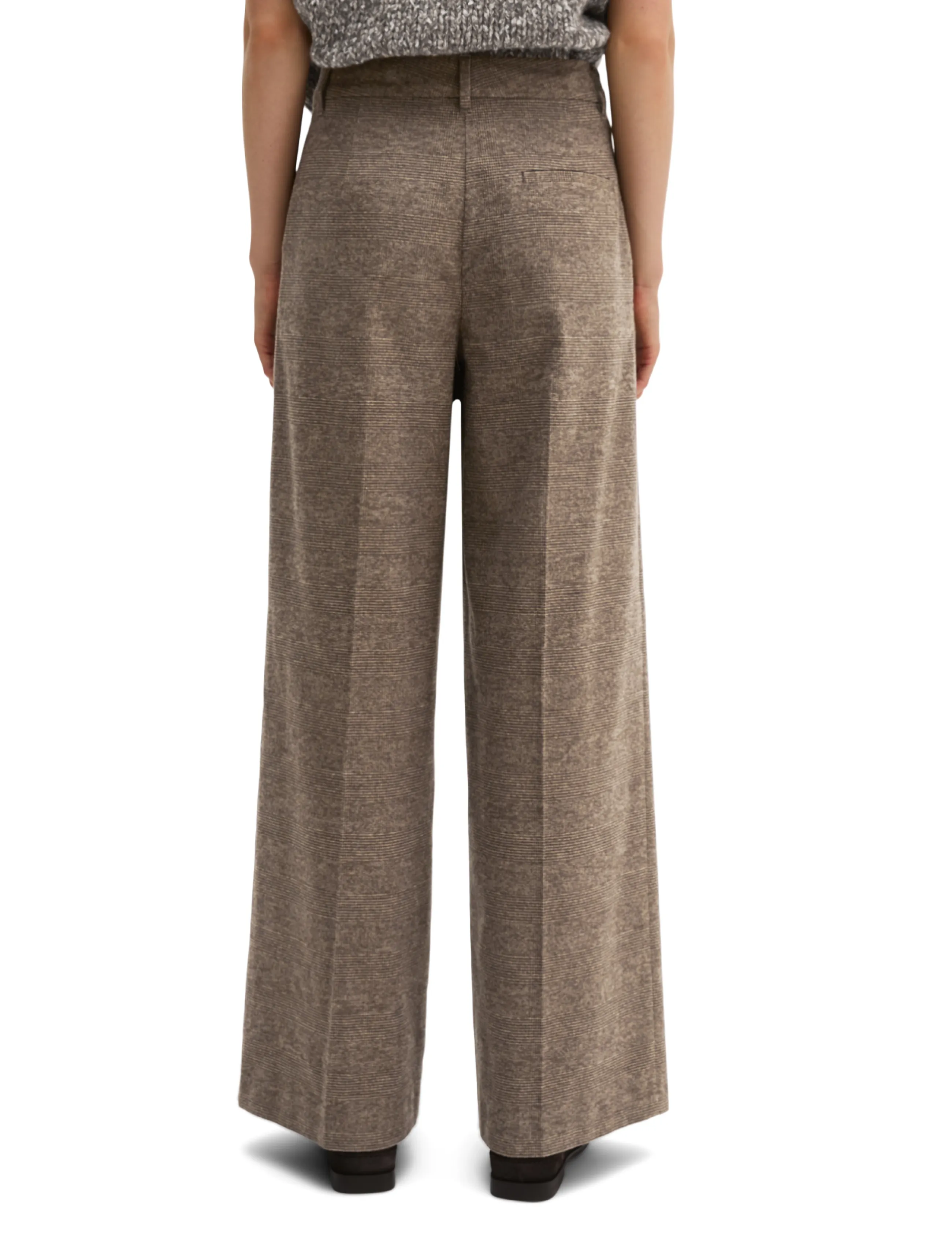 Marc O'Polo - Woven Pants - laia säärega püksid - dark brown_multi_01 - 2