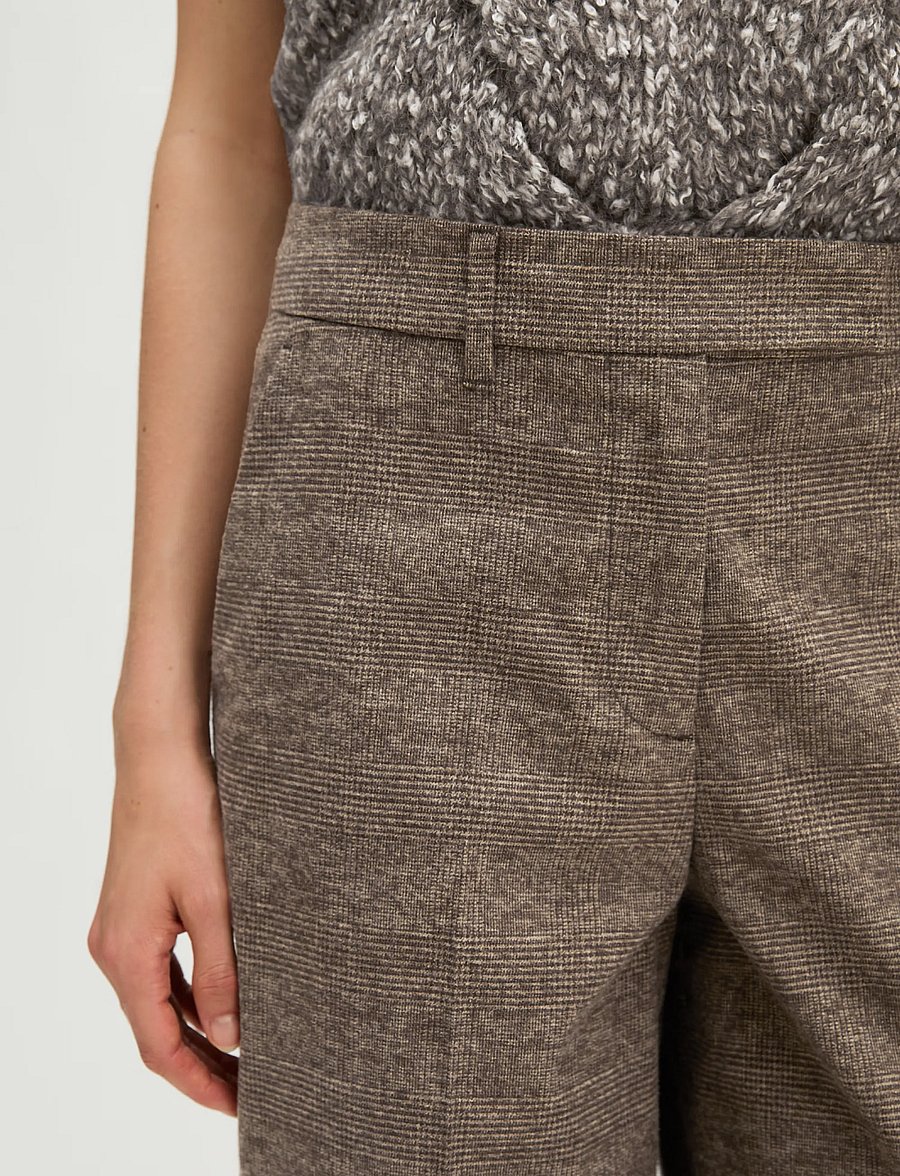 Marc O'Polo - Woven Pants - laia säärega püksid - dark brown_multi_01 - 3