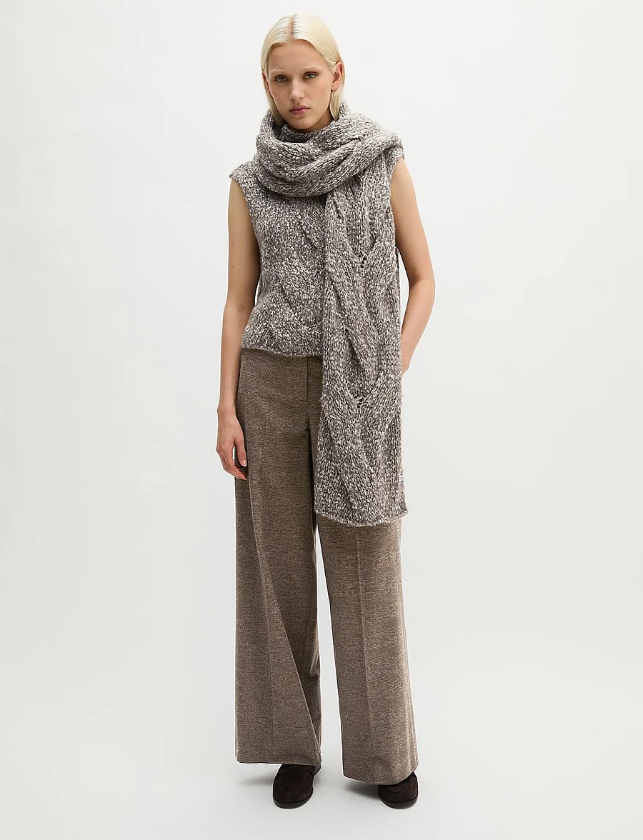 Marc O'Polo - Woven Pants - laia säärega püksid - dark brown_multi_01 - 5