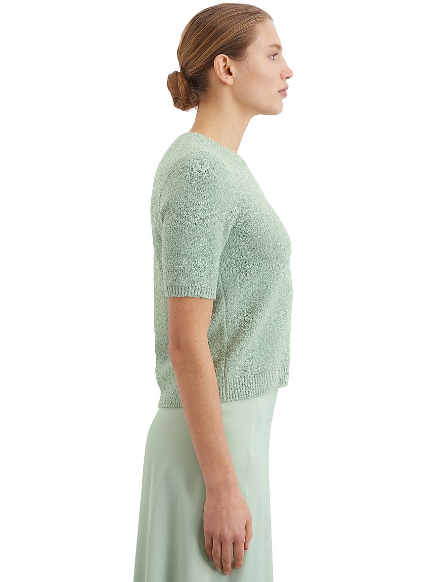 Marc O'Polo - PULLOVER SHORT SLEEVE - striktrøjer - dusty mint - 4