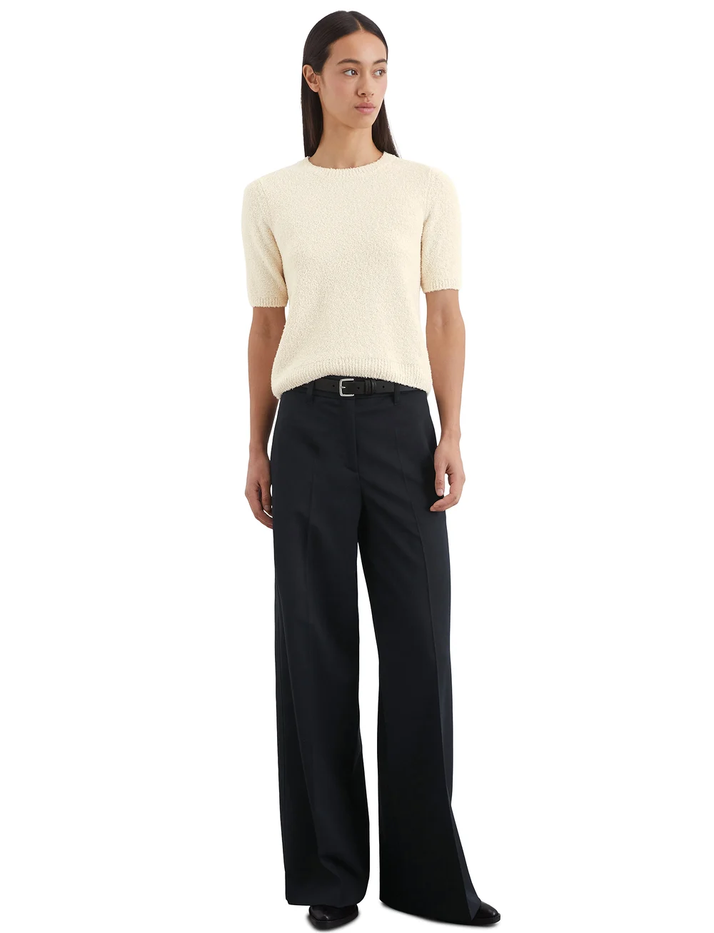 Marc O'Polo - PULLOVER SHORT SLEEVE - striktrøjer - natural cotton - 5