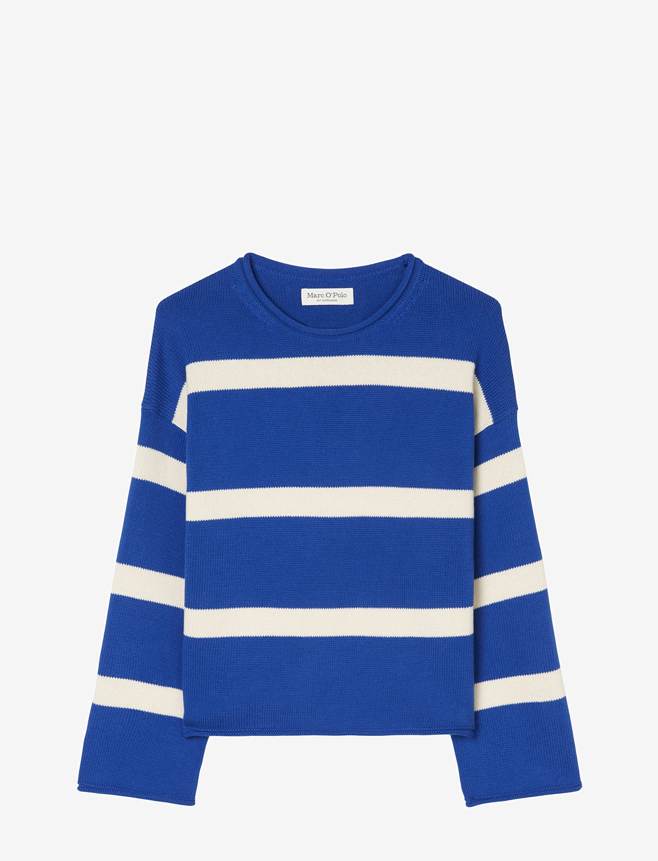 Marc O'Polo - PULLOVER LONG SLEEVE - herbstliche kleidung - striped / shiny blue - 0