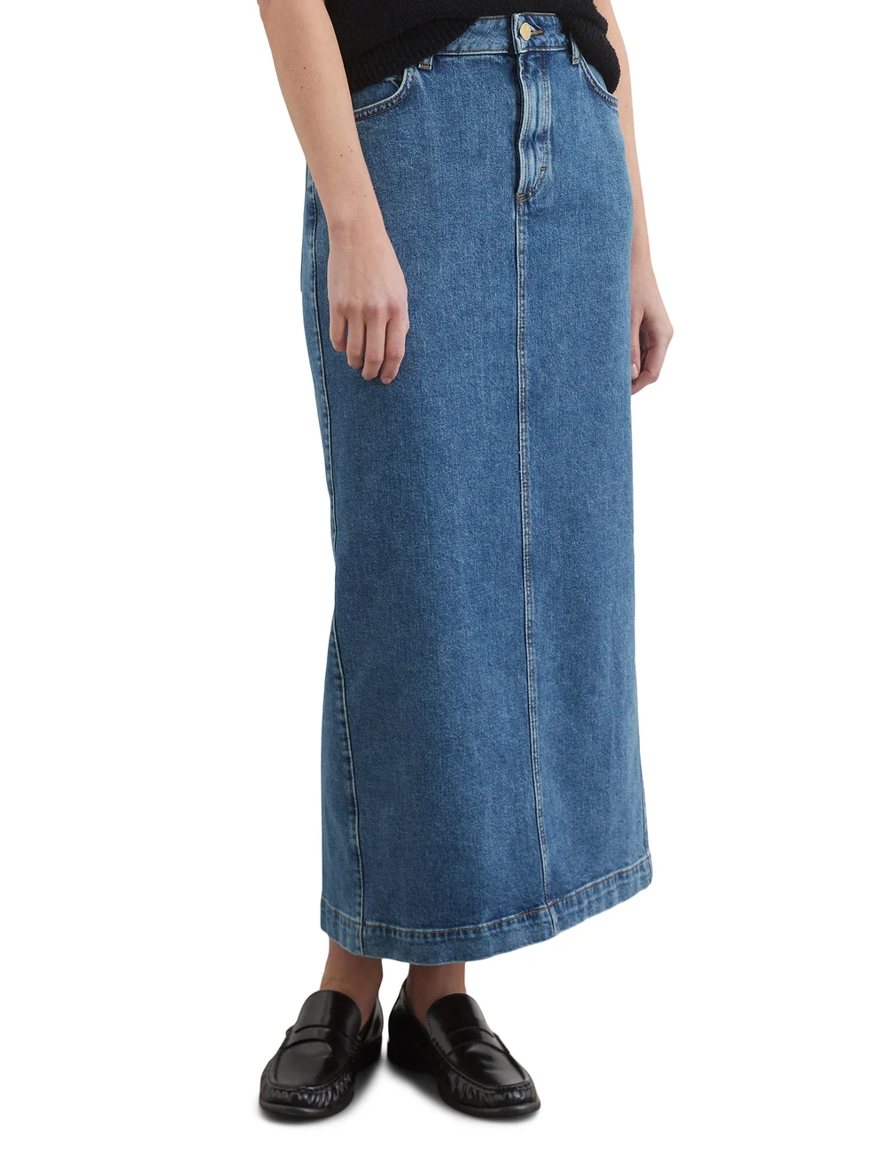Marc O'Polo - DENIM SKIRT - jeanskjolar - deep mid blue wash - 0