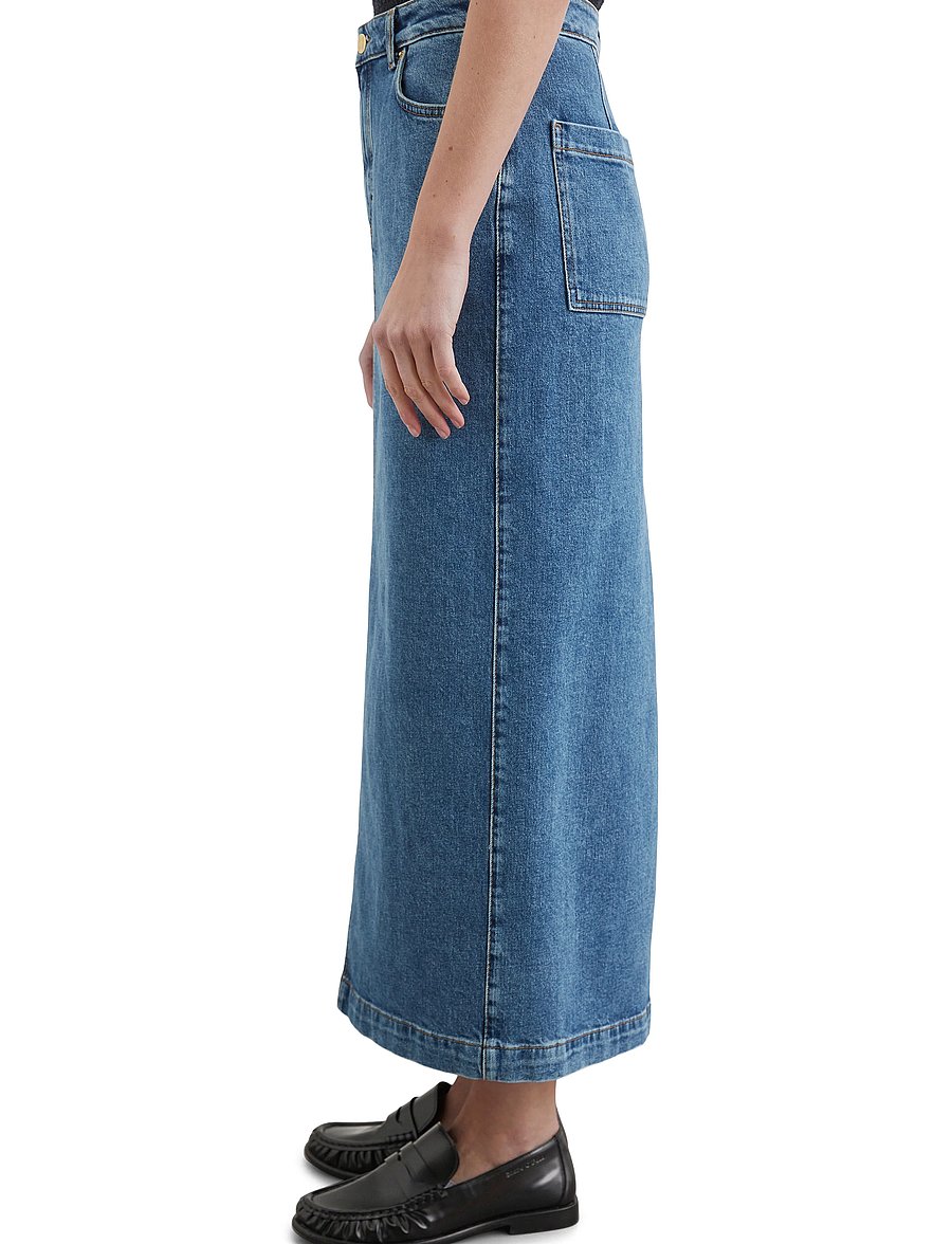 Marc O'Polo - DENIM SKIRT - denim skirts - deep mid blue wash - 4