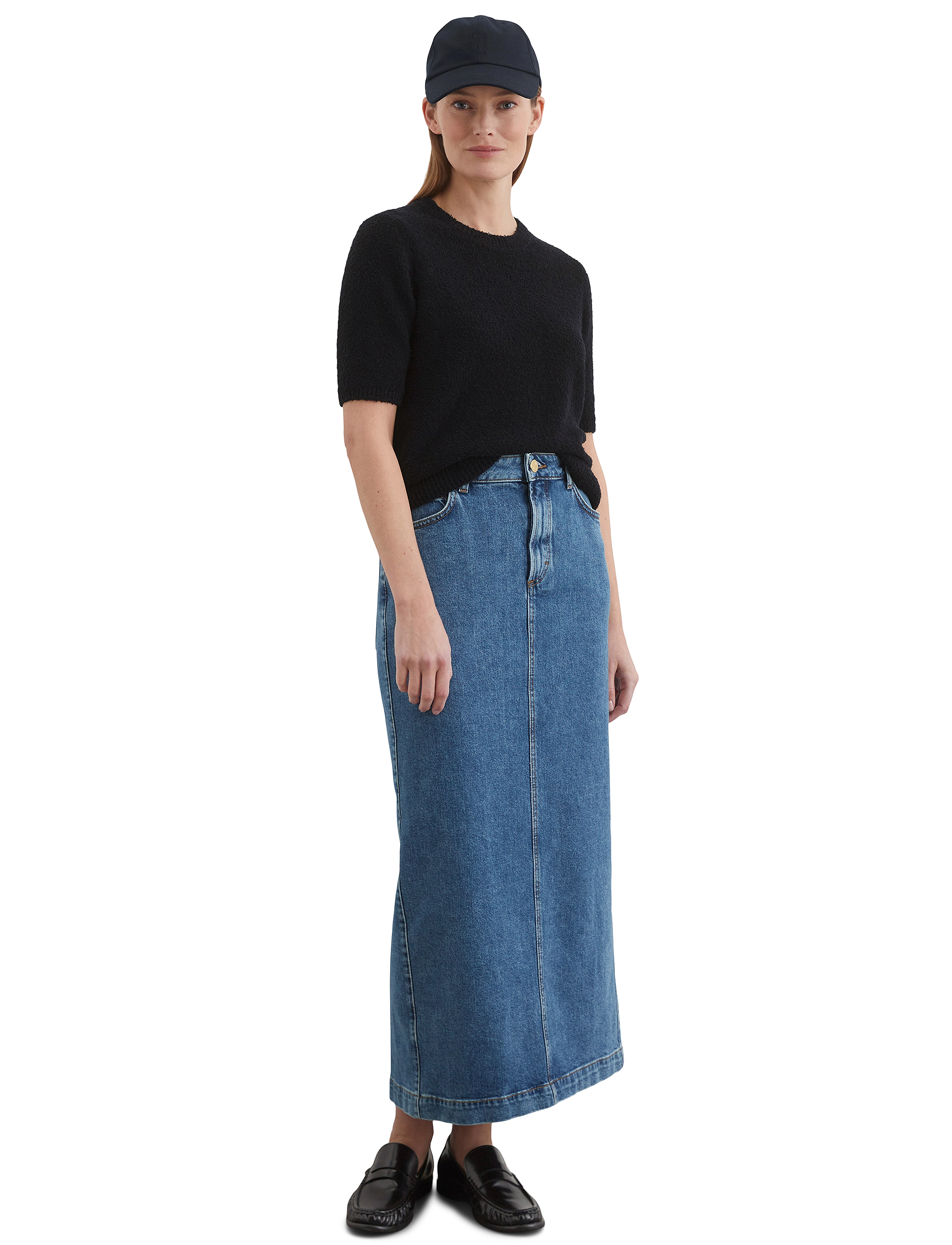 Marc O'Polo - DENIM SKIRT - denim skirts - deep mid blue wash - 5