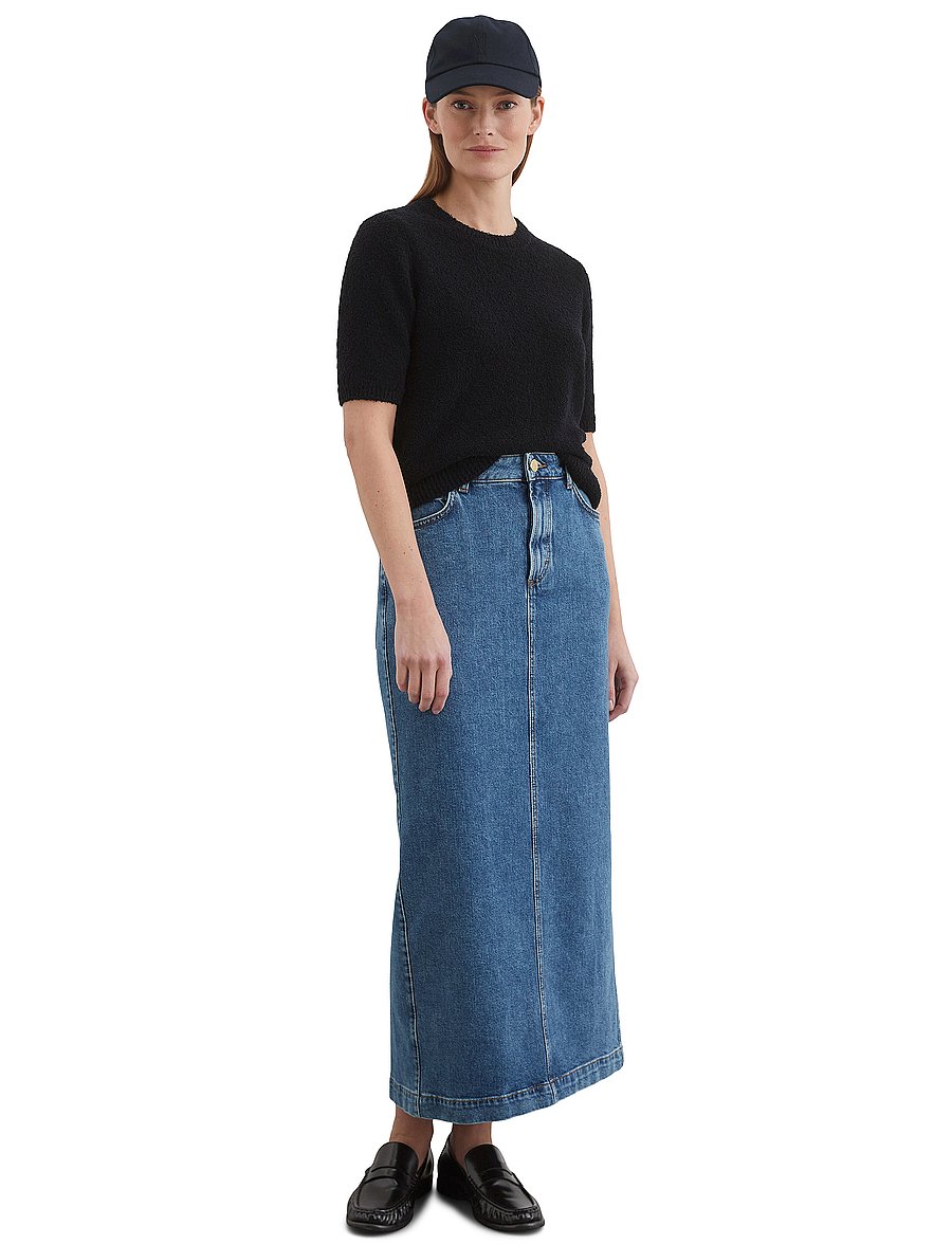 Marc O'Polo - DENIM SKIRT - denim skirts - deep mid blue wash - 5