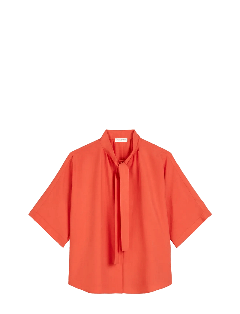 Marc O'Polo - SHIRTS/BLOUSES SHORT SLEEVE - kurzämlige blusen - burnt red - 1