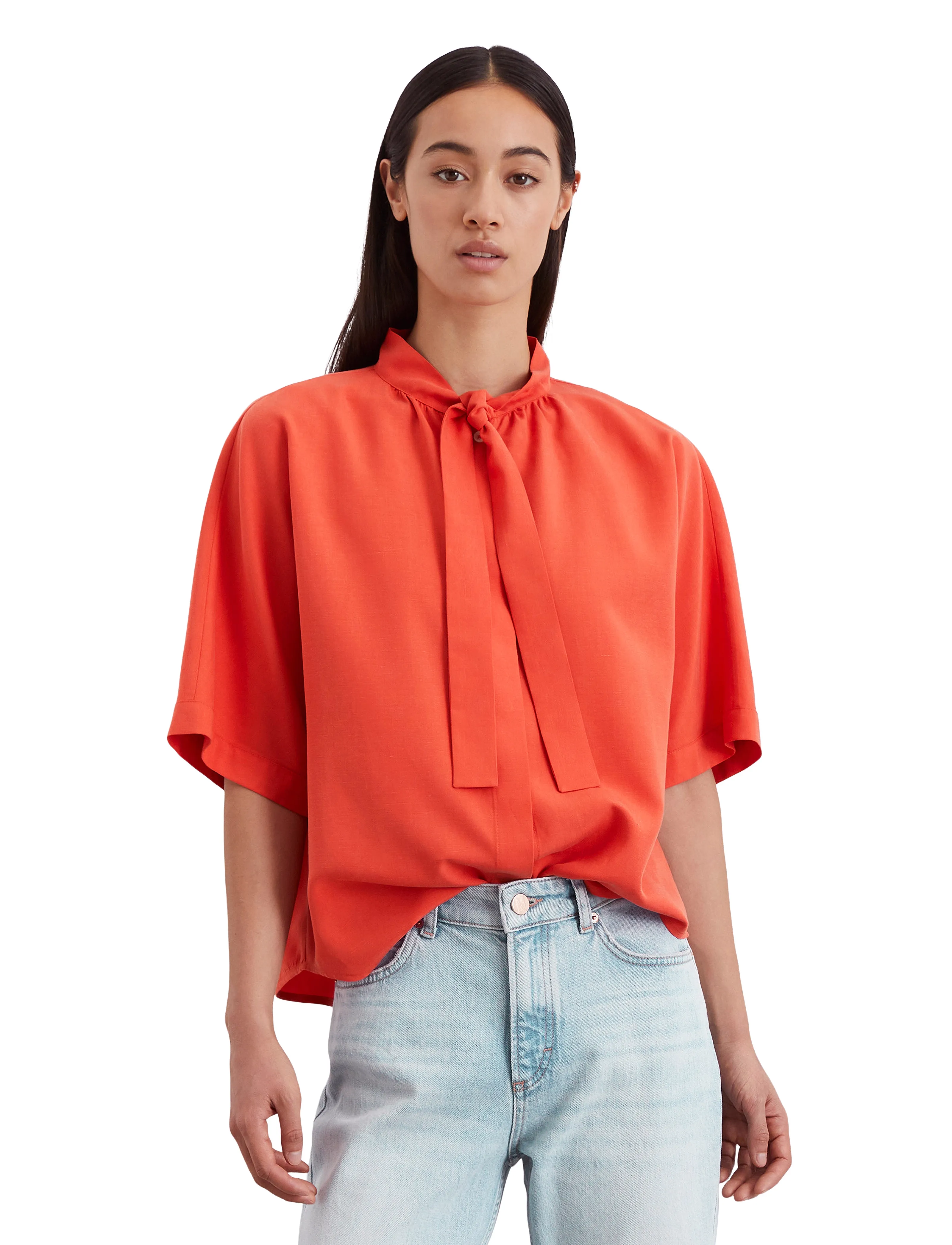 Marc O'Polo SHIRTS/BLOUSES SHORT SLEEVE - Blouses - BURNT RED / red