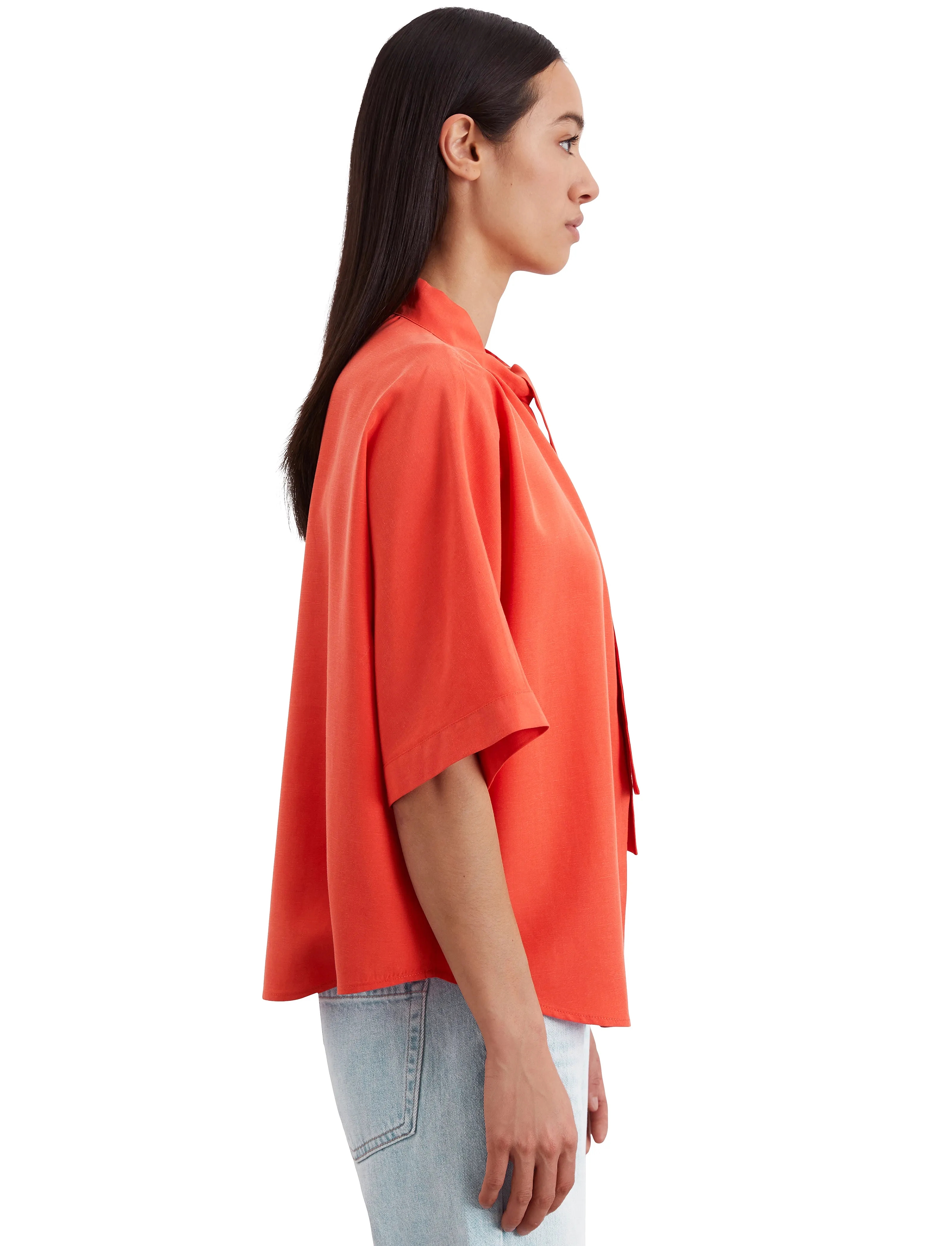 Marc O'Polo - SHIRTS/BLOUSES SHORT SLEEVE - burnt red - 4