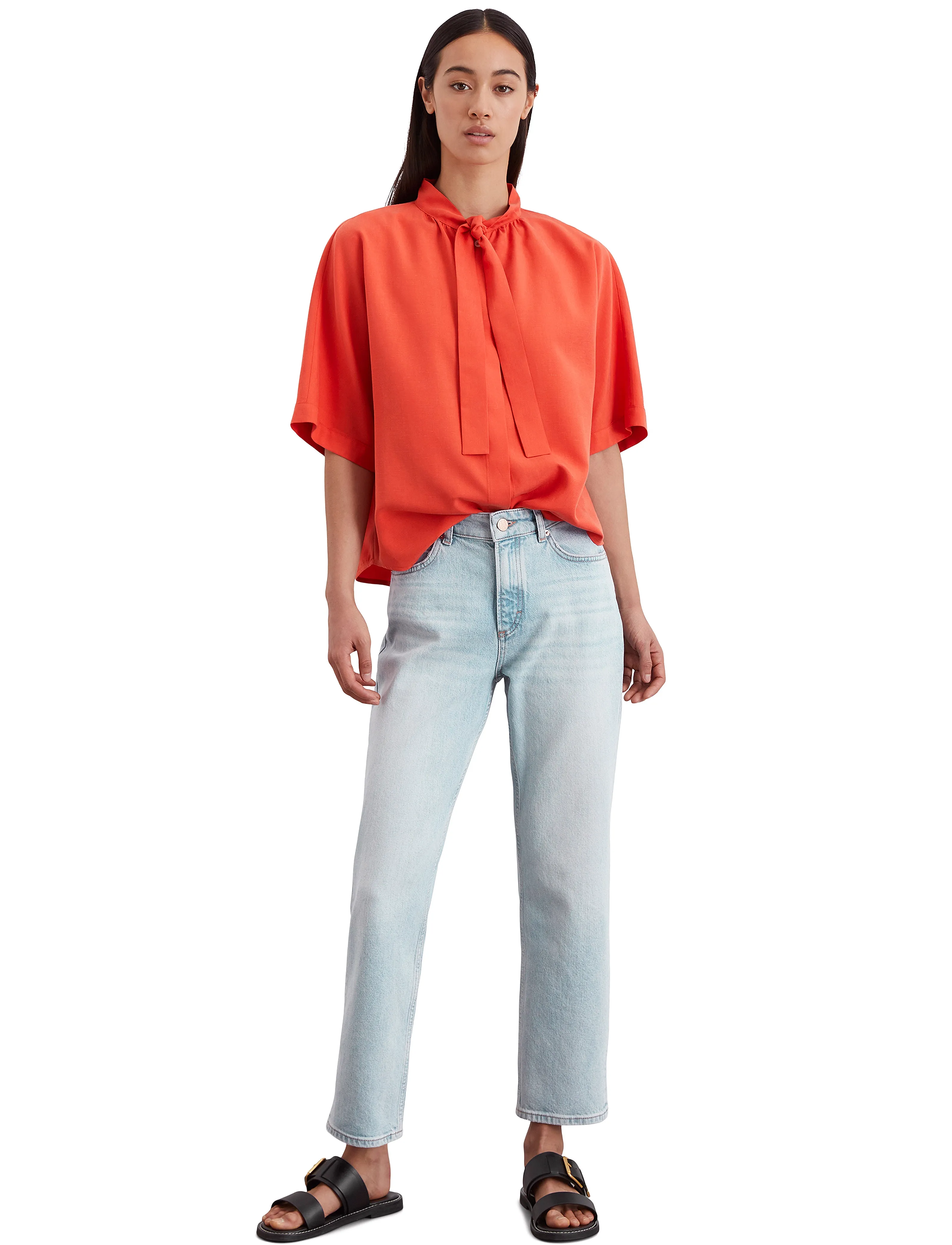 Marc O'Polo - SHIRTS/BLOUSES SHORT SLEEVE - burnt red - 5