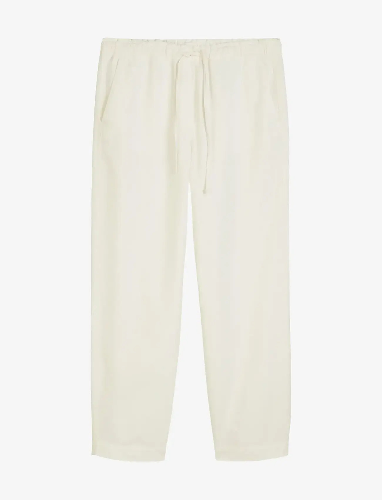 Marc O'Polo - WOVEN PANTS - sirge säärega püksid - white cotton - 1