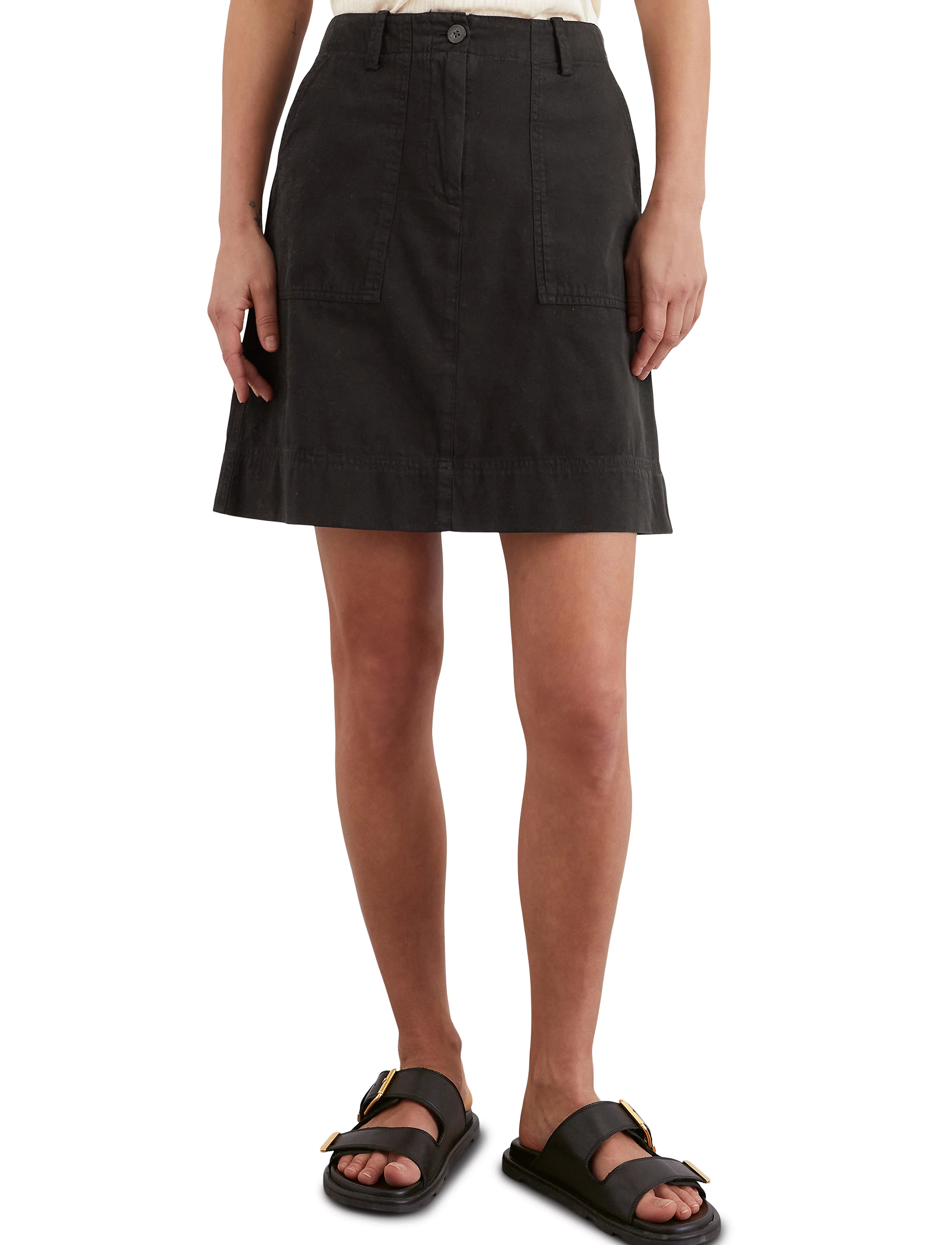 Marc O'Polo - WOVEN SKIRTS - stutt pils - black - 0