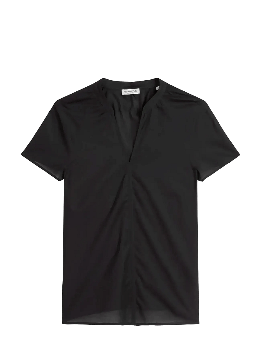 Marc O'Polo - SHIRTS/BLOUSES SHORT SLEEVE - stutterma blússur - black - 1