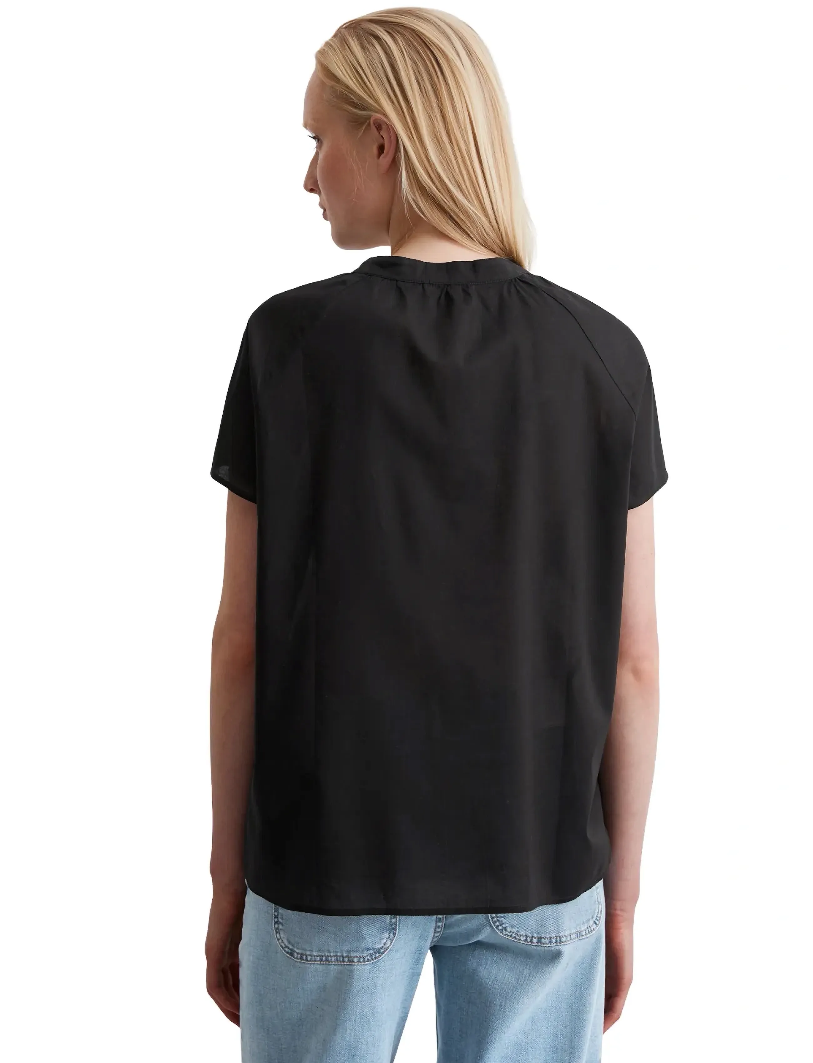 Marc O'Polo - SHIRTS/BLOUSES SHORT SLEEVE - stutterma blússur - black - 2