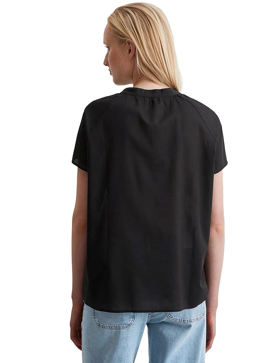 Marc O'Polo - SHIRTS/BLOUSES SHORT SLEEVE - stutterma blússur - black - 2