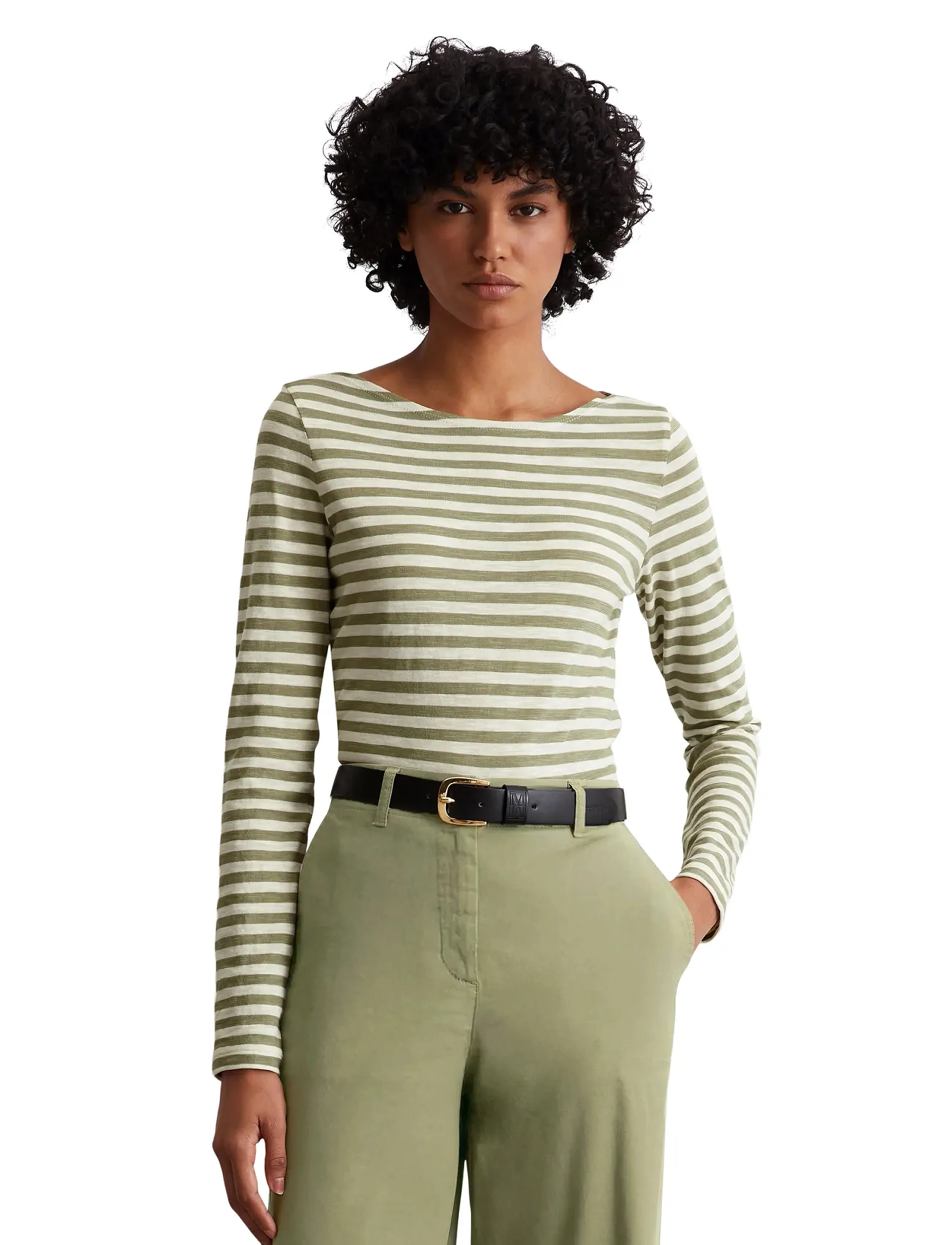 Marc O'Polo T-Shirts Long Sleeve, XS, T-shirts & Oberteile, Khakigrün - Long-sleeved, Frauen