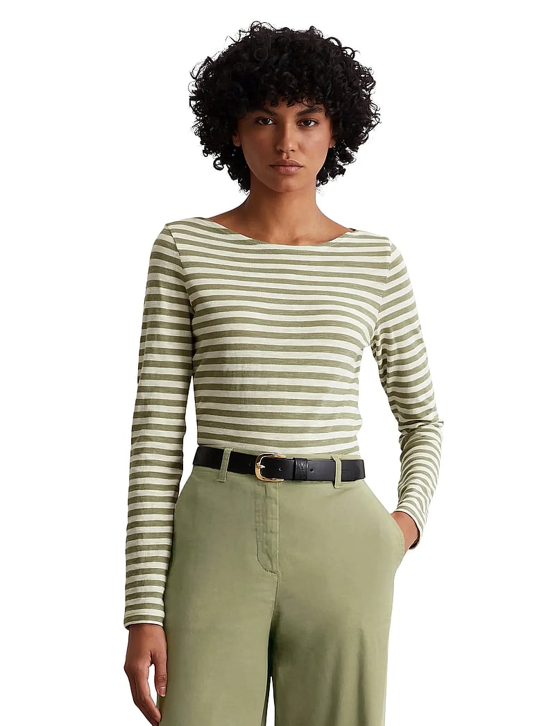 Marc O'Polo - T-SHIRTS LONG SLEEVE - langærmede toppe - multi/ smooth sage - 0