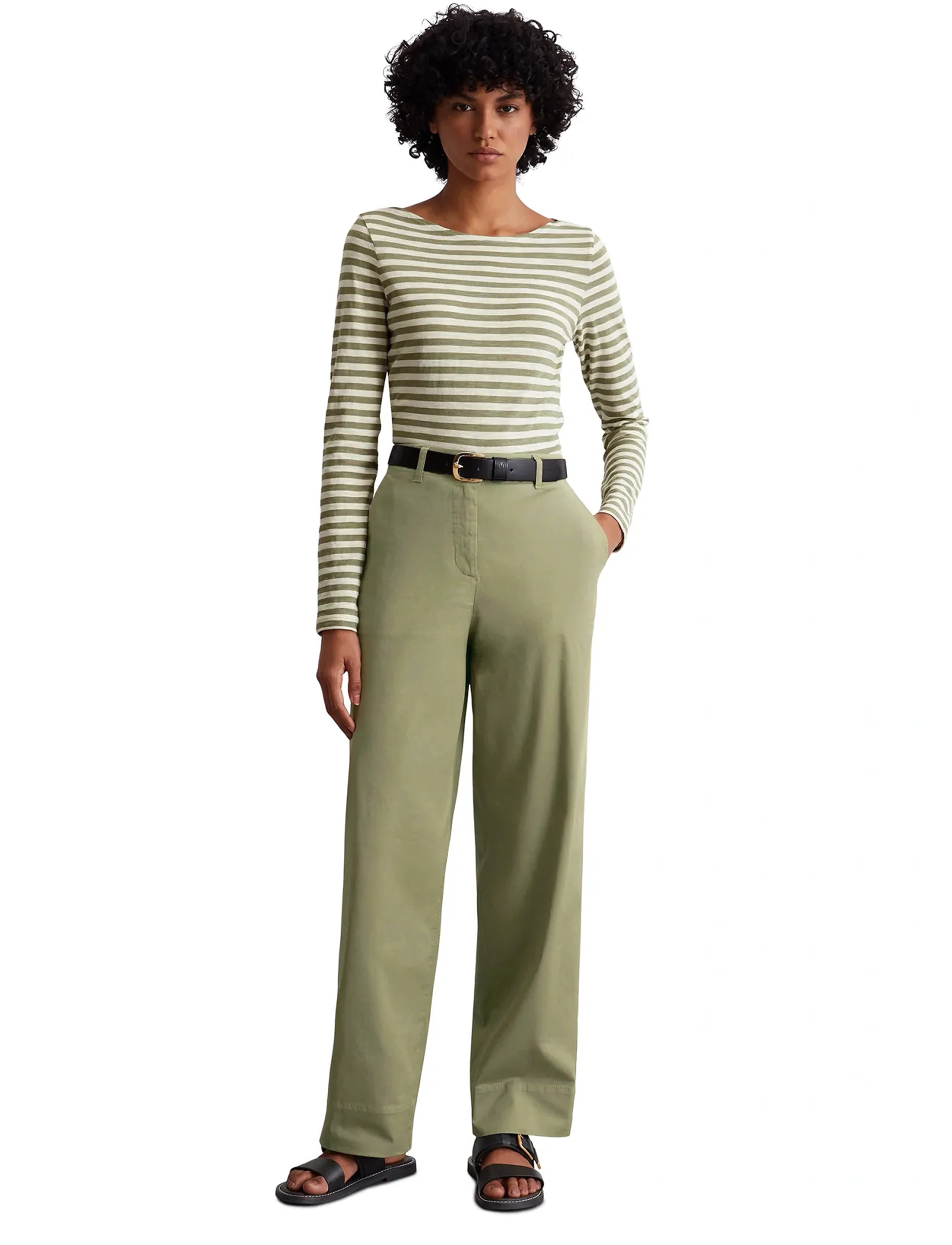 Marc O'Polo - T-SHIRTS LONG SLEEVE - topy z długimi rękawami - multi/ smooth sage - 5