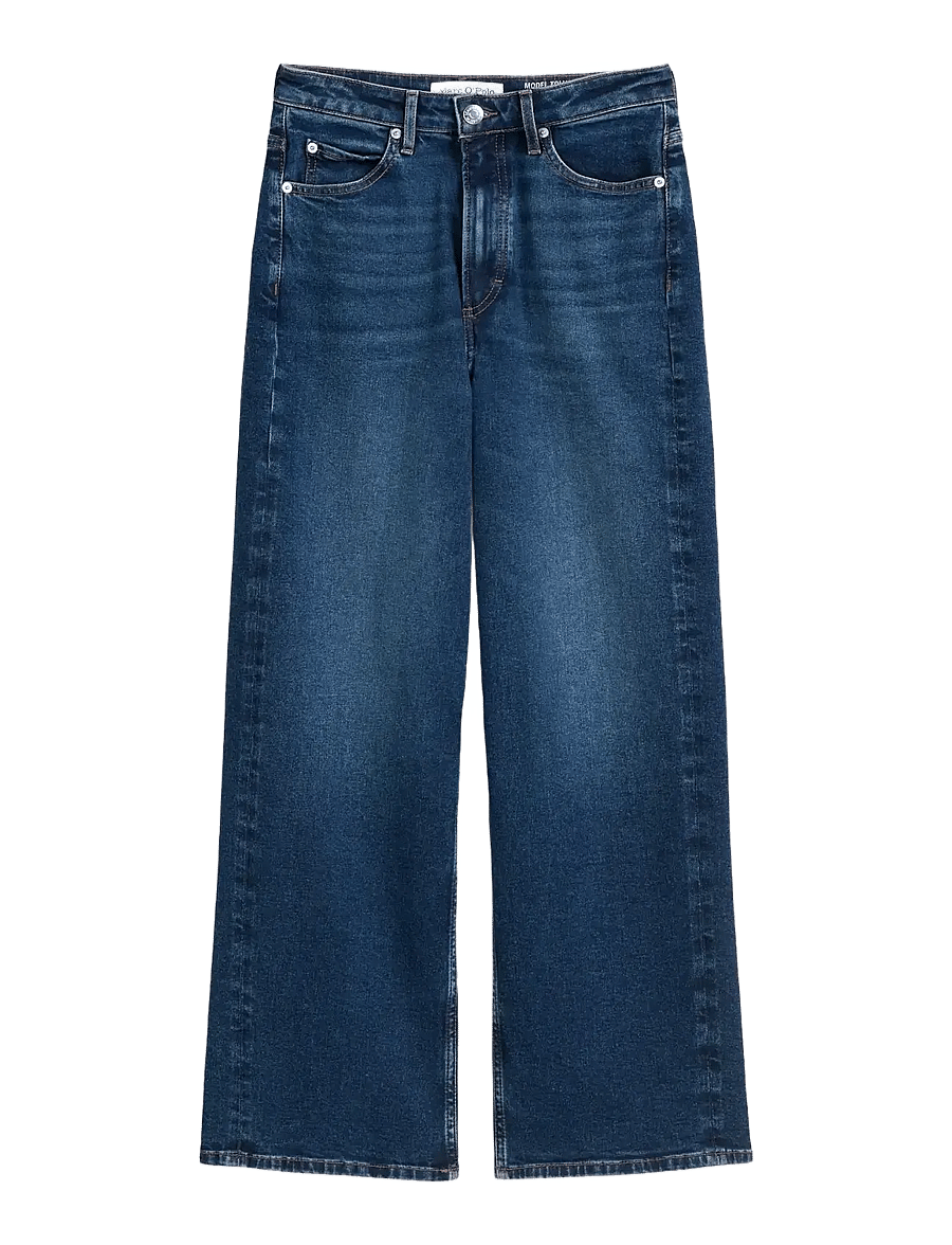 Marc O'Polo - DENIM TROUSERS - brede jeans - authentic dark sea blue wash - 1