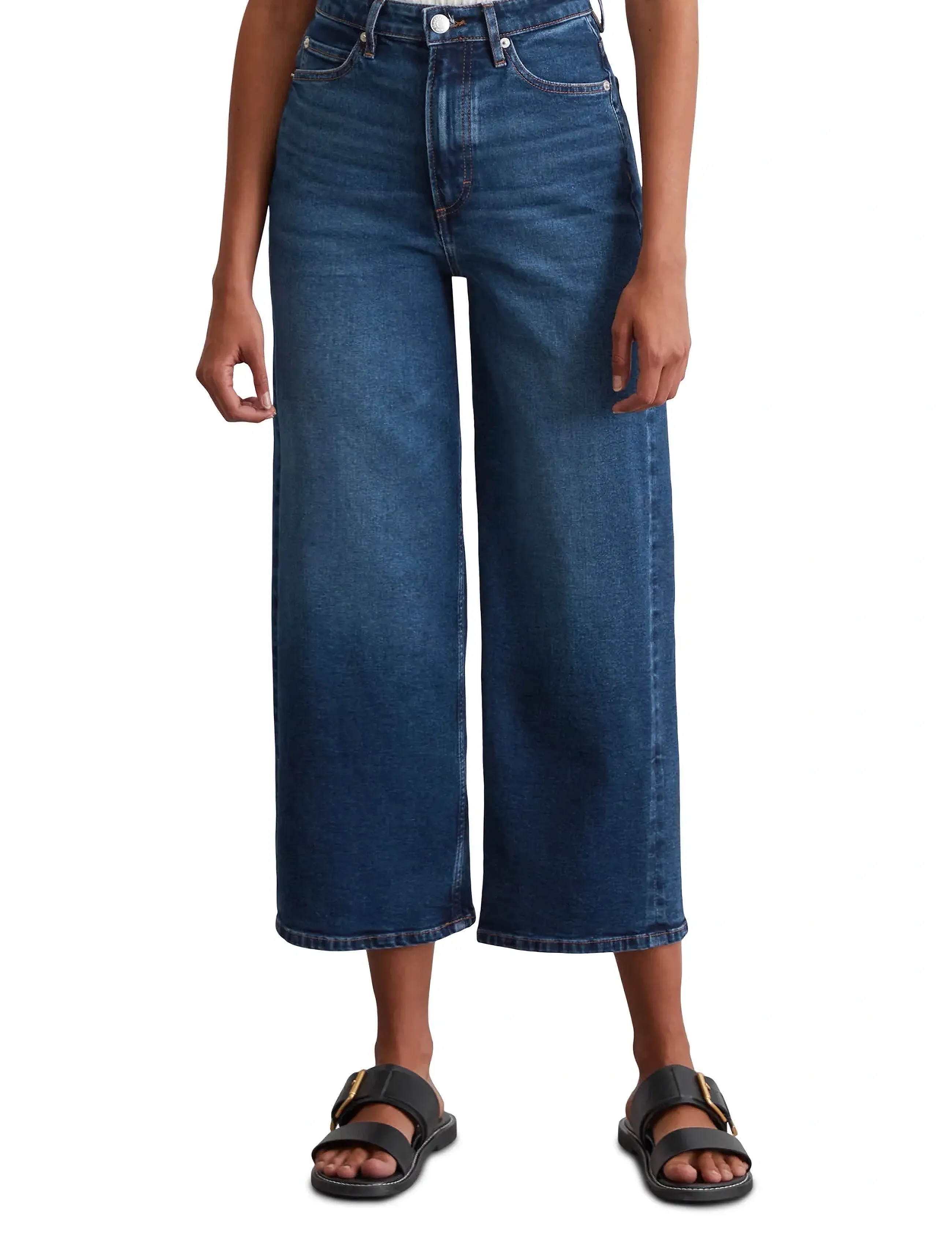 Marc O'Polo DENIM TROUSERS - Jeans - AUTHENTIC DARK SEA BLUE WASH / blue