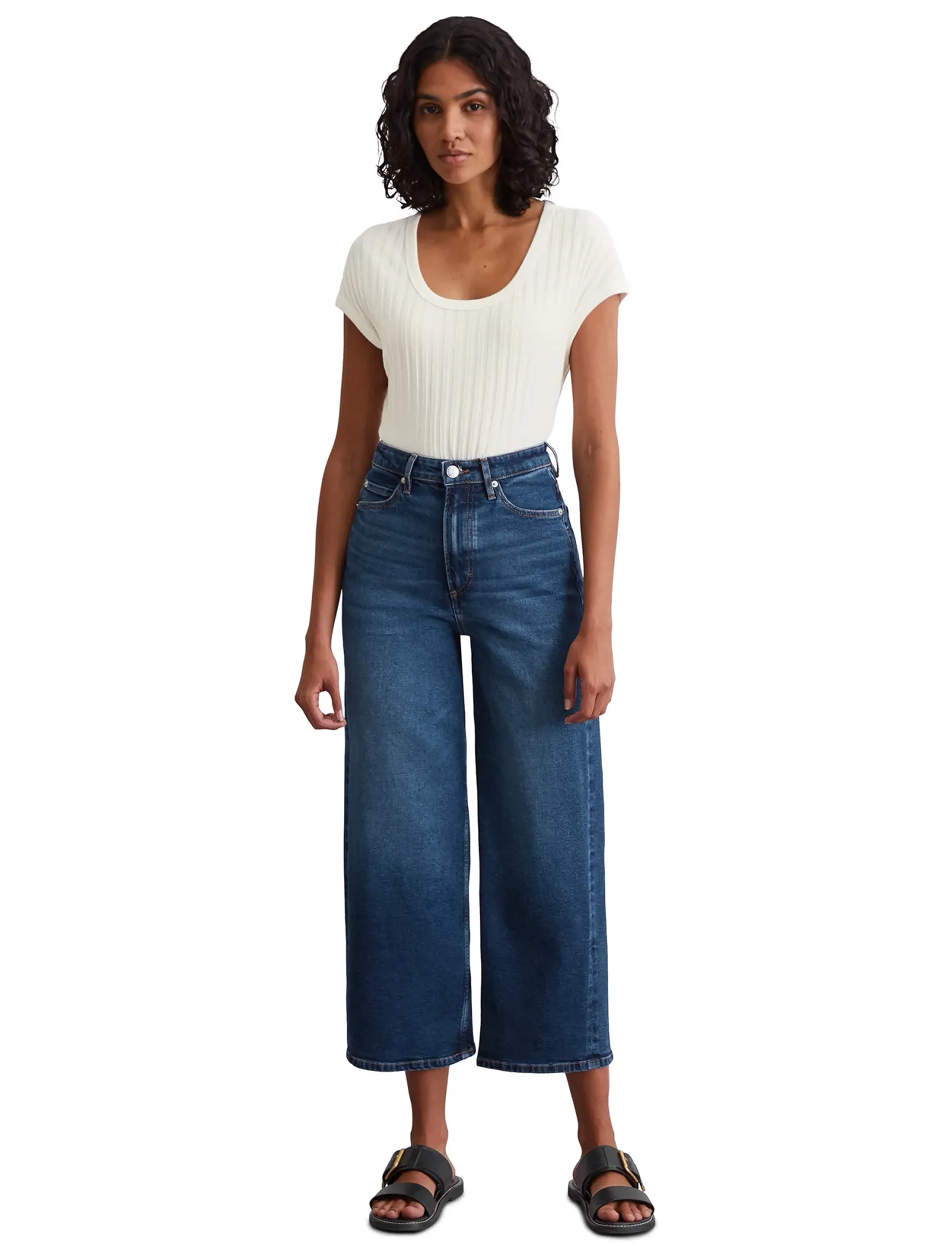Marc O'Polo - DENIM TROUSERS - brede jeans - authentic dark sea blue wash - 5