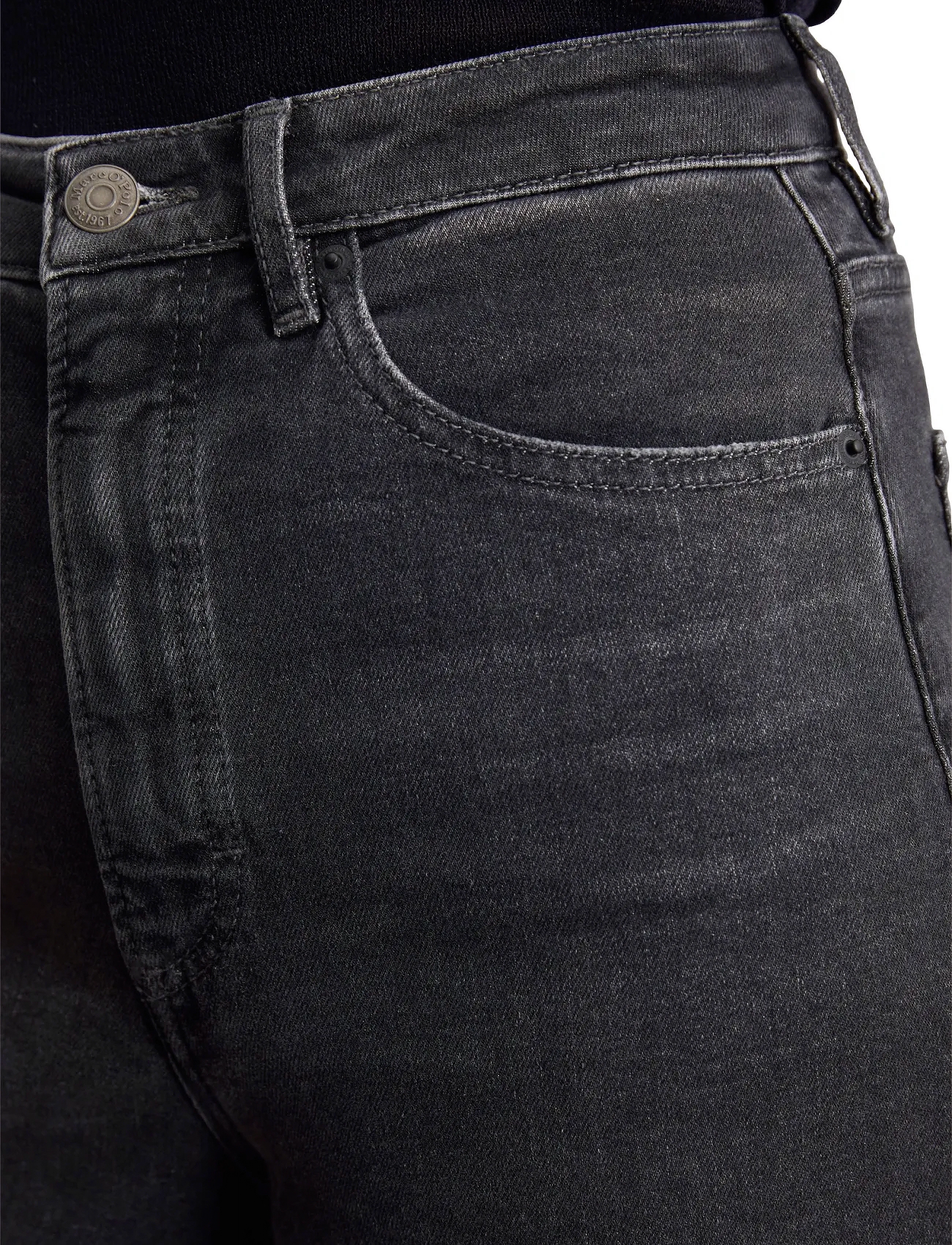 Marc O'Polo - DENIM TROUSERS - brede jeans - dark grey wash - 3