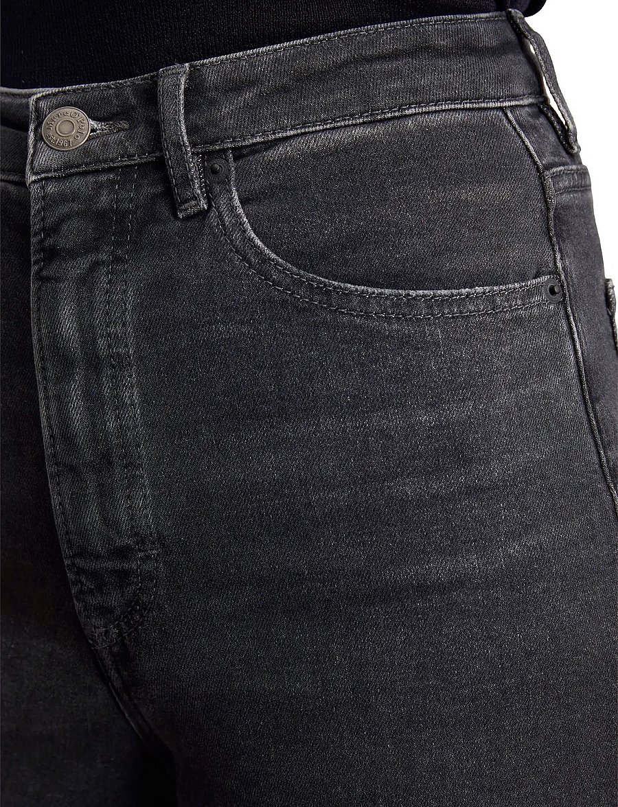 Marc O'Polo - DENIM TROUSERS - wide leg jeans - dark grey wash - 3