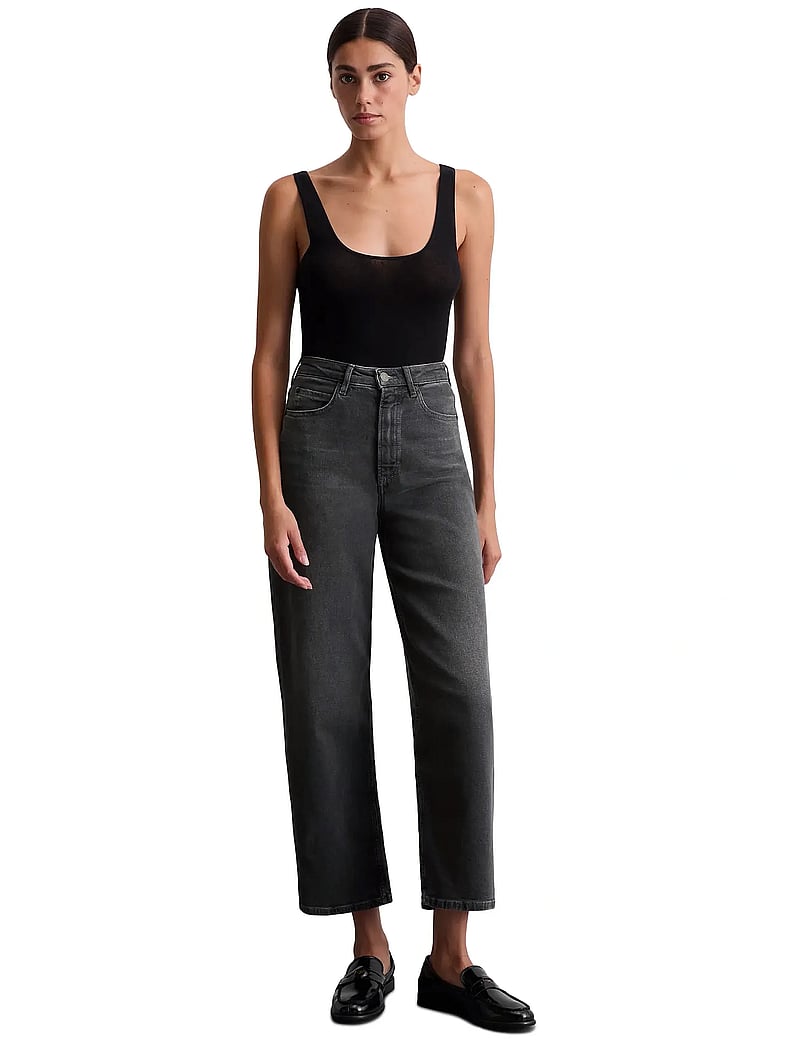 Marc O'Polo - DENIM TROUSERS - laia säärega teksad - dark grey wash - 5