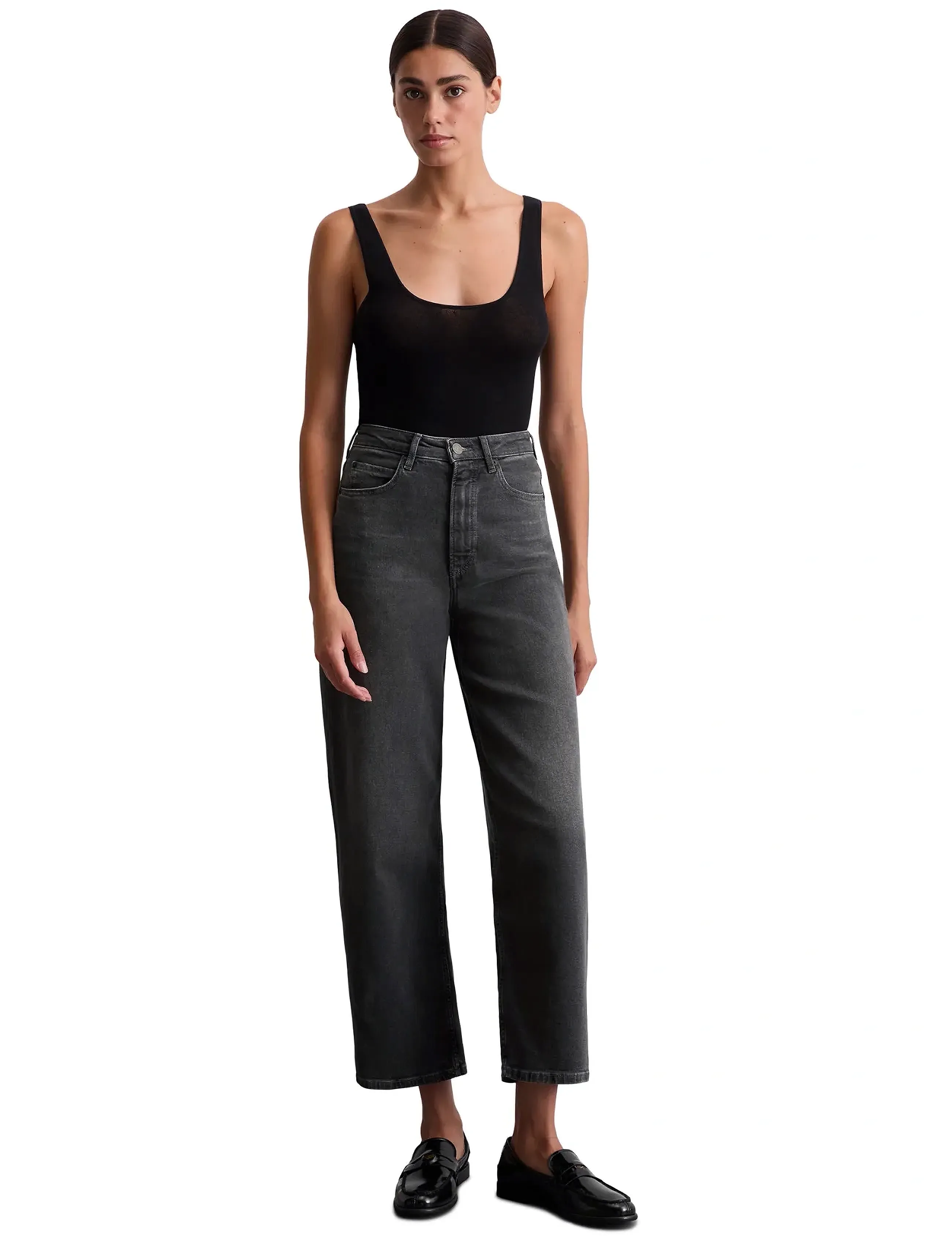 Marc O'Polo - DENIM TROUSERS - brede jeans - dark grey wash - 5