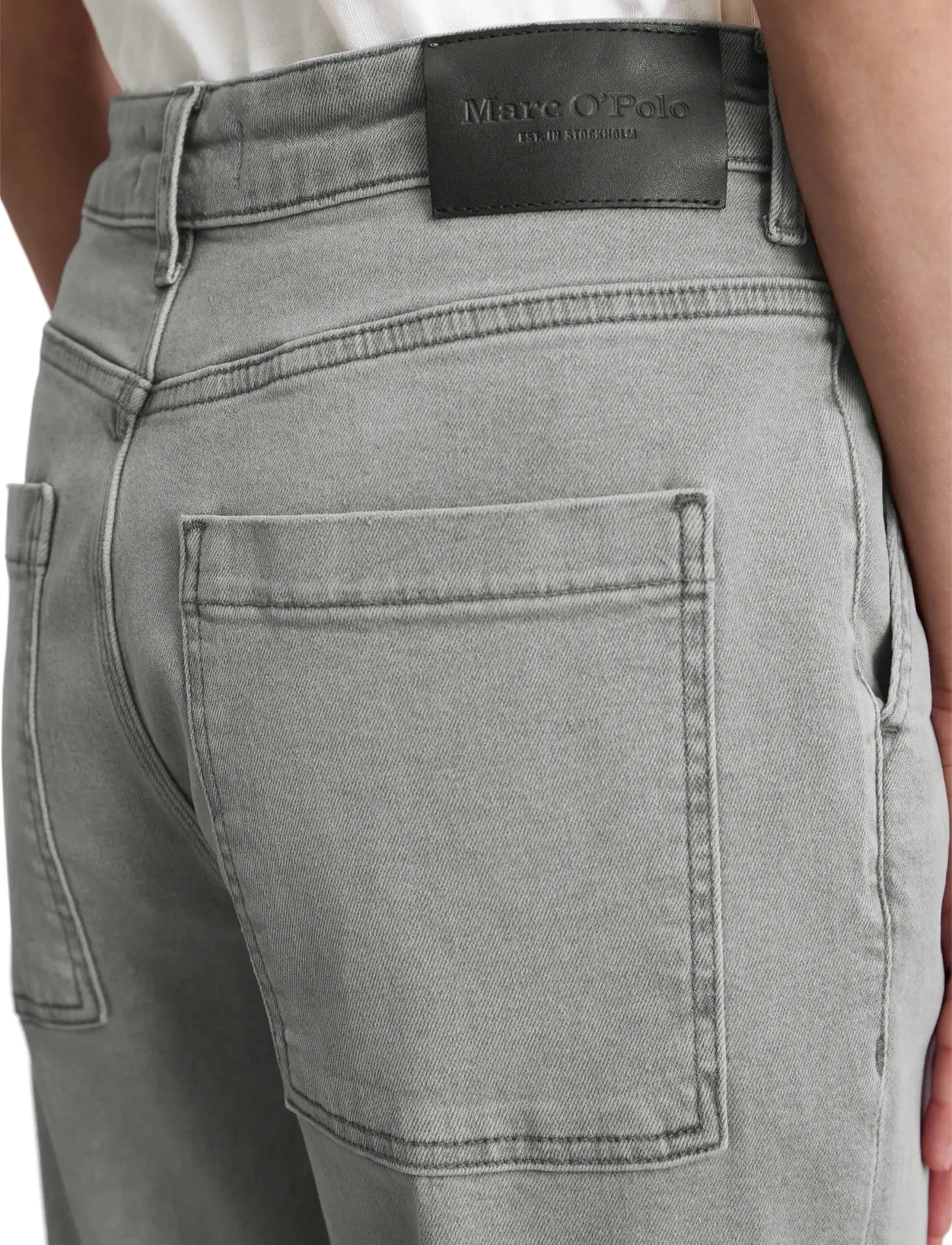 Marc O'Polo - DENIM TROUSERS - džinsa bikses ar tievām starām - light grey authentic wash - 3