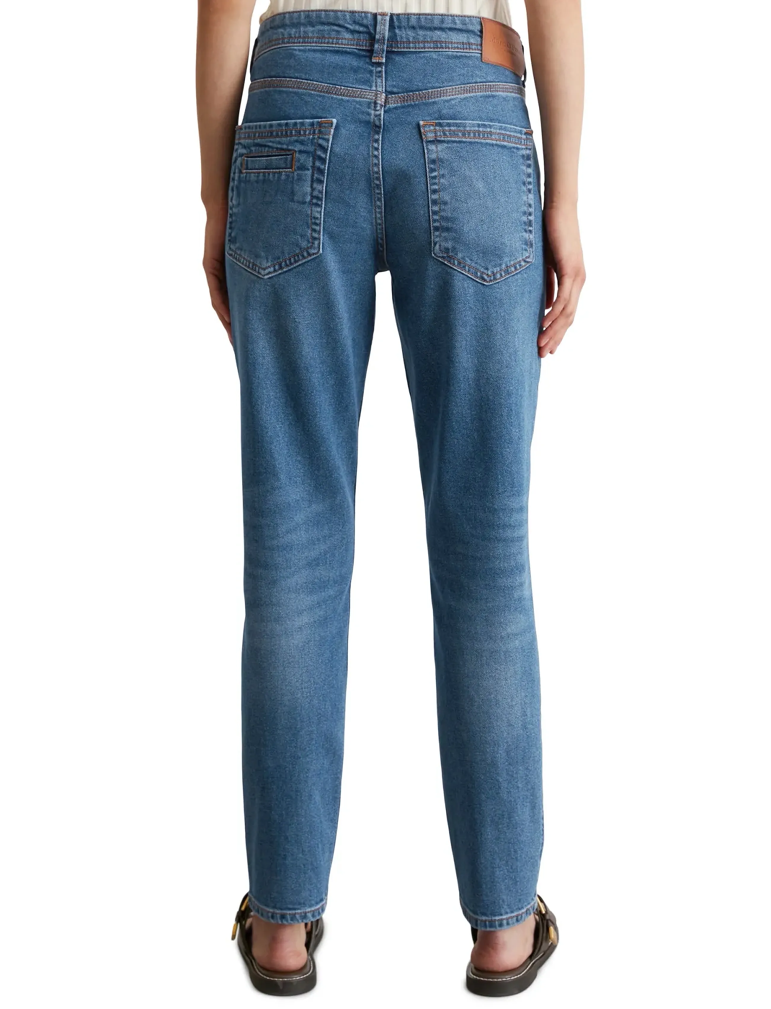 Marc O'Polo - DENIM TROUSERS - sustainable dark blue wash aus - 2