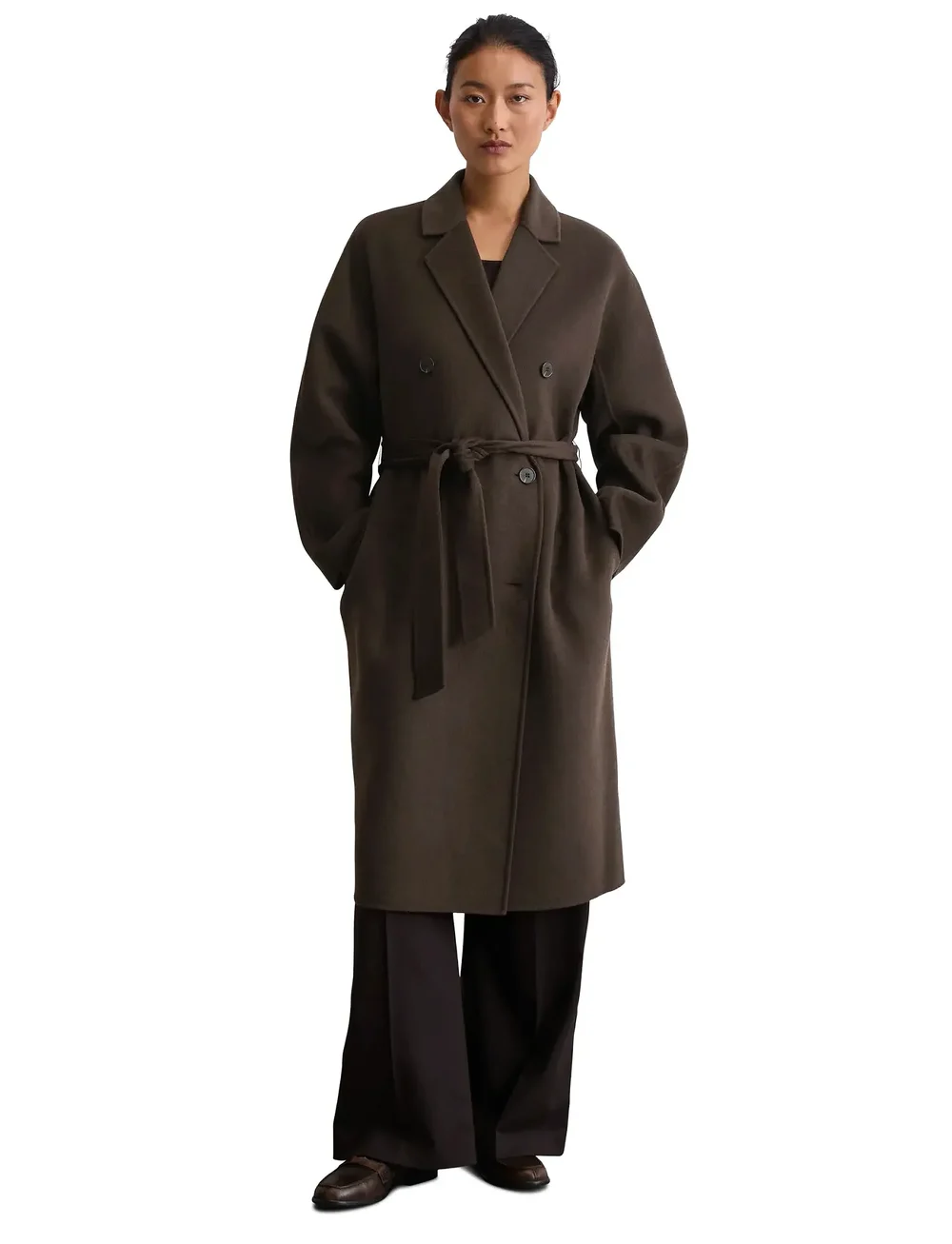Marc O'Polo - WOVEN COATS - uldfrakker - dark coffee - 4