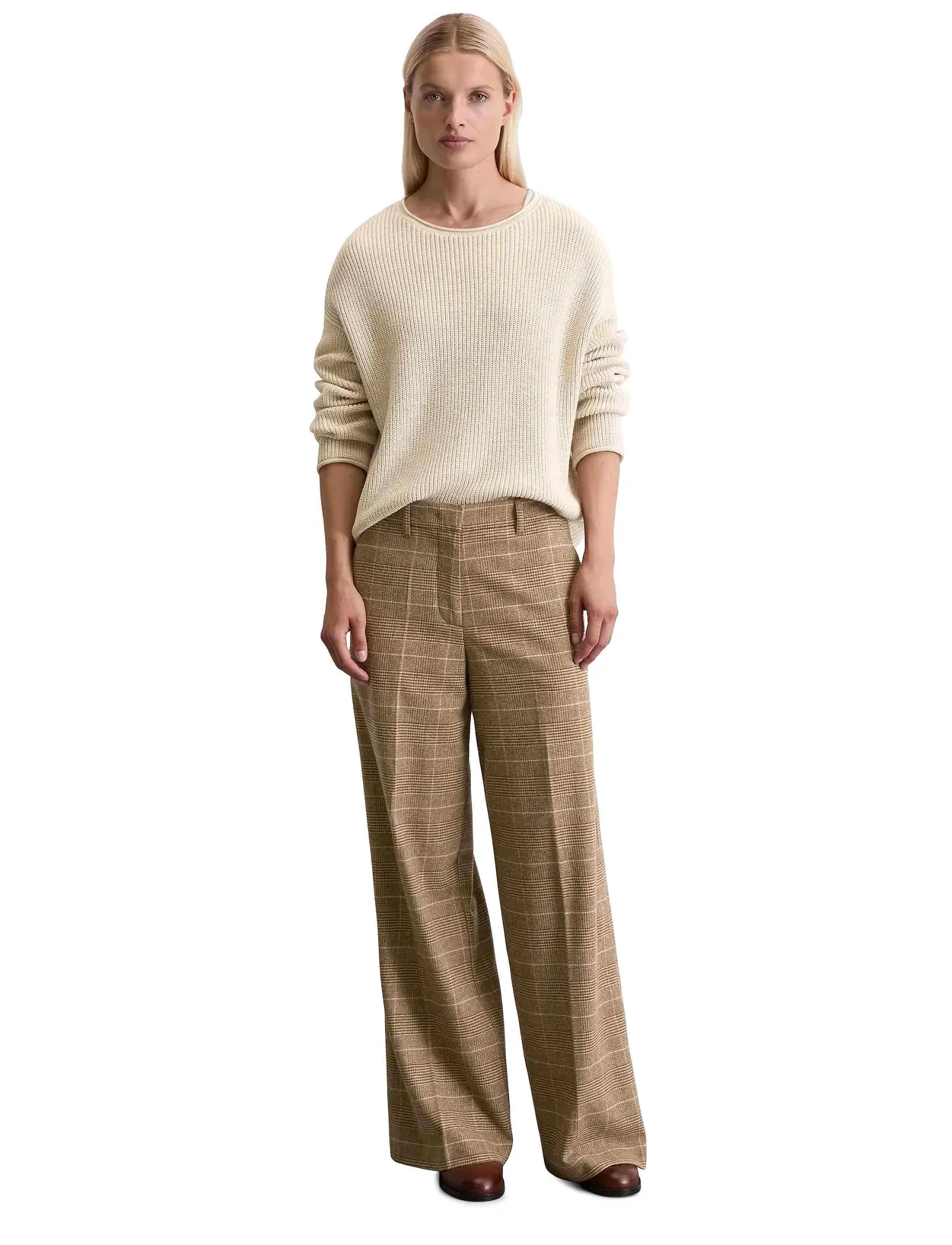 Marc O'Polo - WOVEN PANTS - leveälahkeiset housut - multi/ - 5