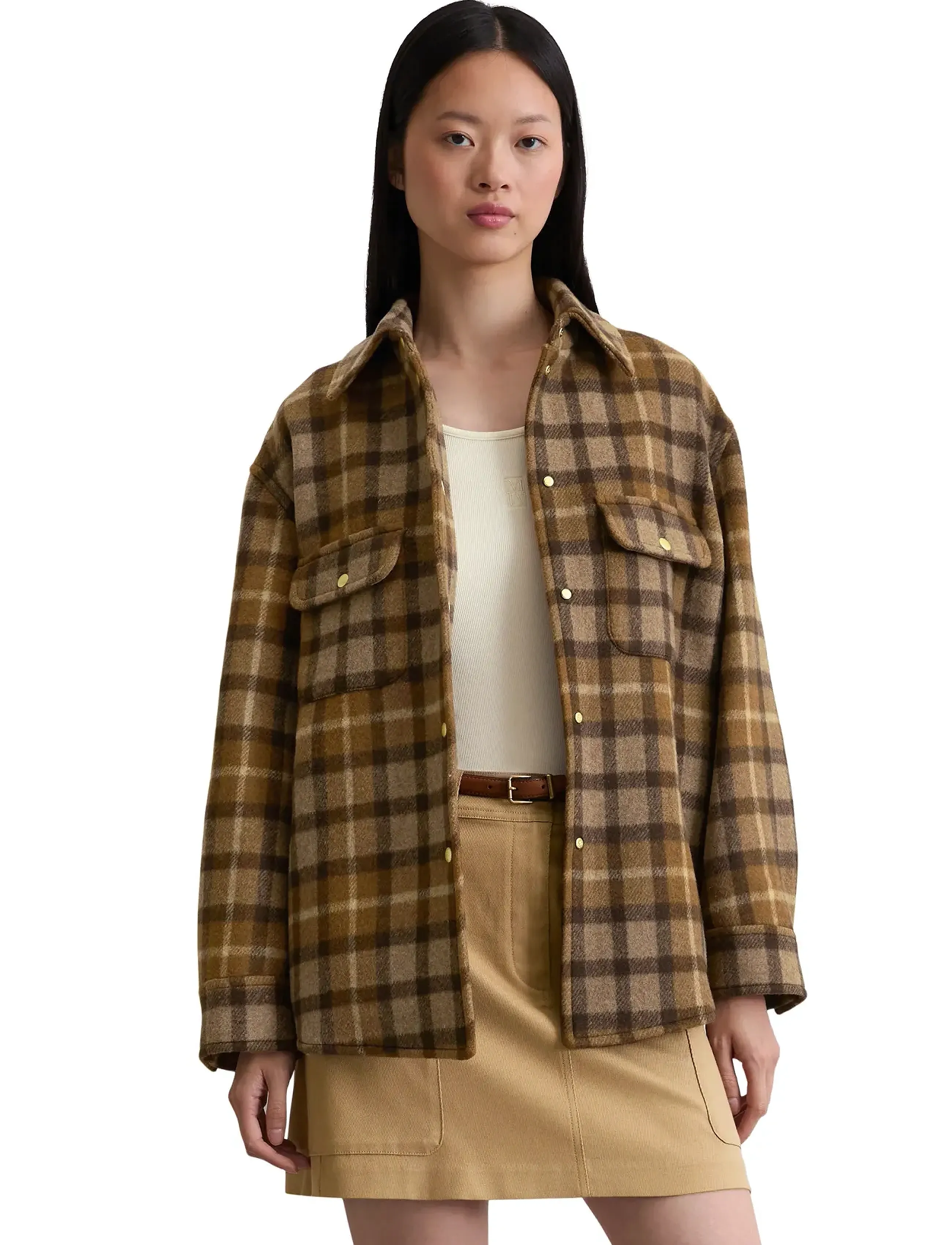 Marc O'Polo Woven Outdoor Jackets, 34, Braun - Wool Frauen