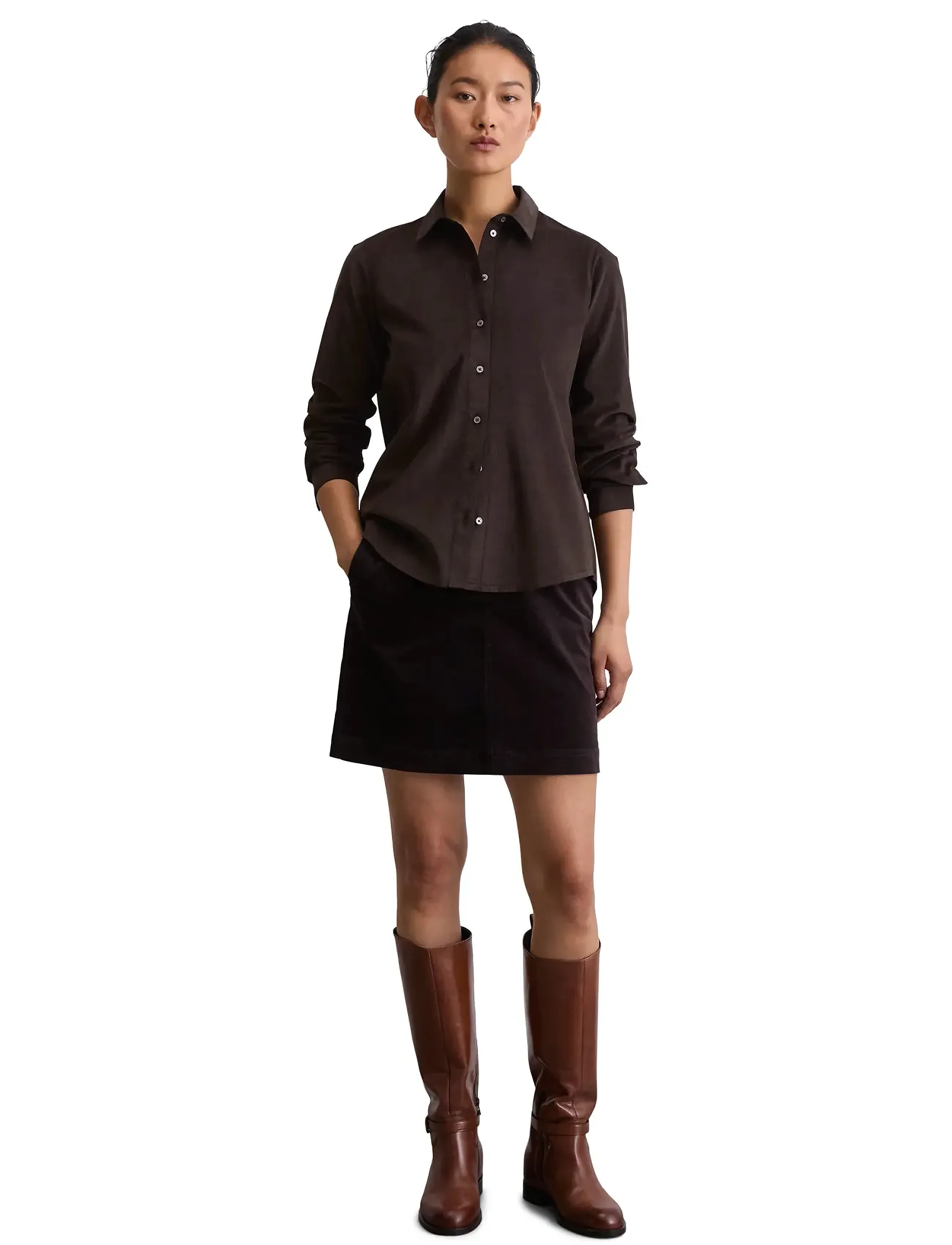 Marc O'Polo - SHIRTS/BLOUSES LONG SLEEVE - dark coffee - 5