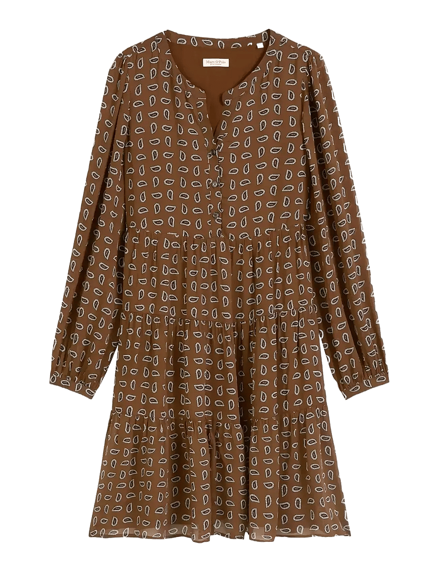 Marc O'Polo - WOVEN DRESSES - stuttir kjólar - multi/warm brown - 1