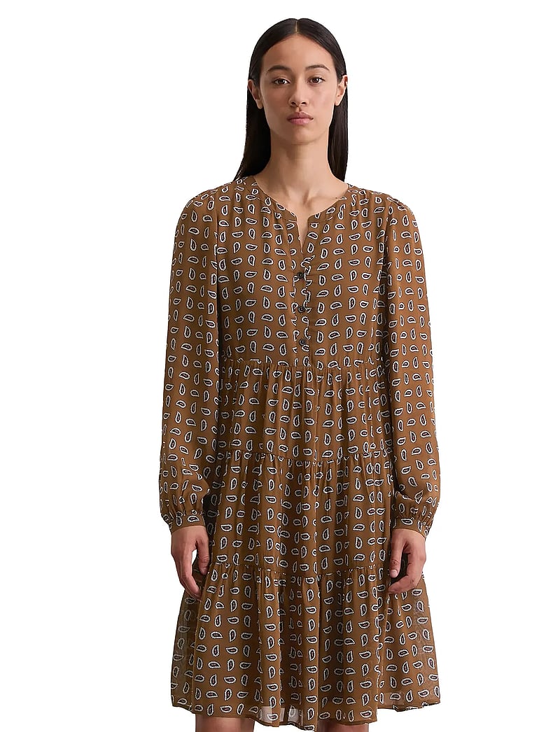 Marc O'Polo - WOVEN DRESSES - korta klänningar - multi/warm brown - 0