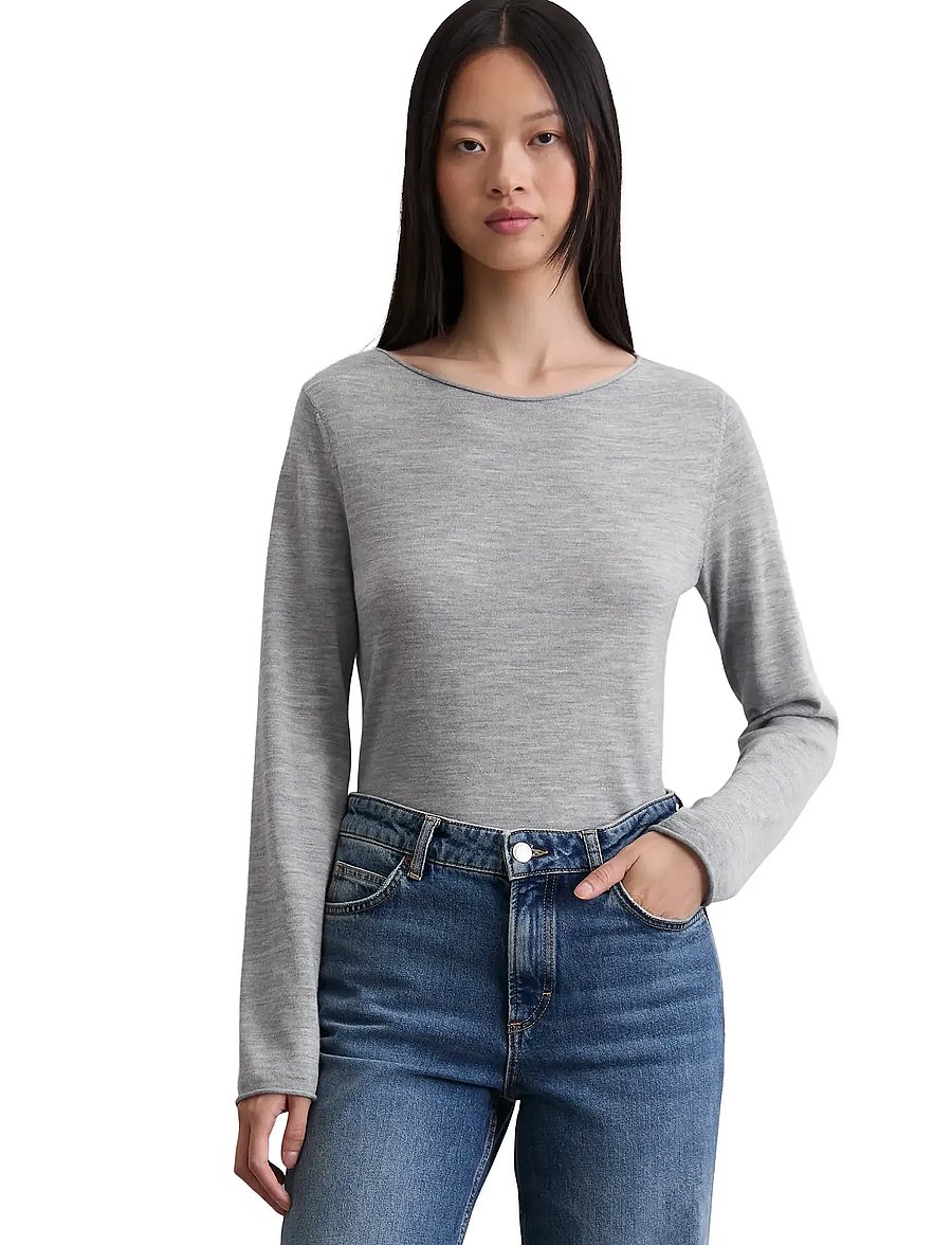 Marc O'Polo - PULLOVER LONG SLEEVE - jumpers - grey granite melange - 0