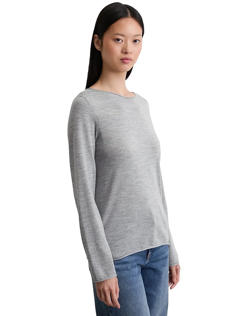 Marc O'Polo - PULLOVER LONG SLEEVE - striktrøjer - grey granite melange - 4