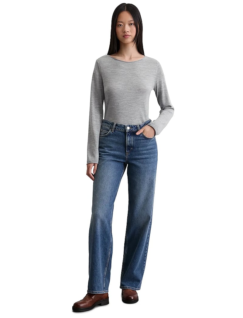 Marc O'Polo - PULLOVER LONG SLEEVE - striktrøjer - grey granite melange - 5