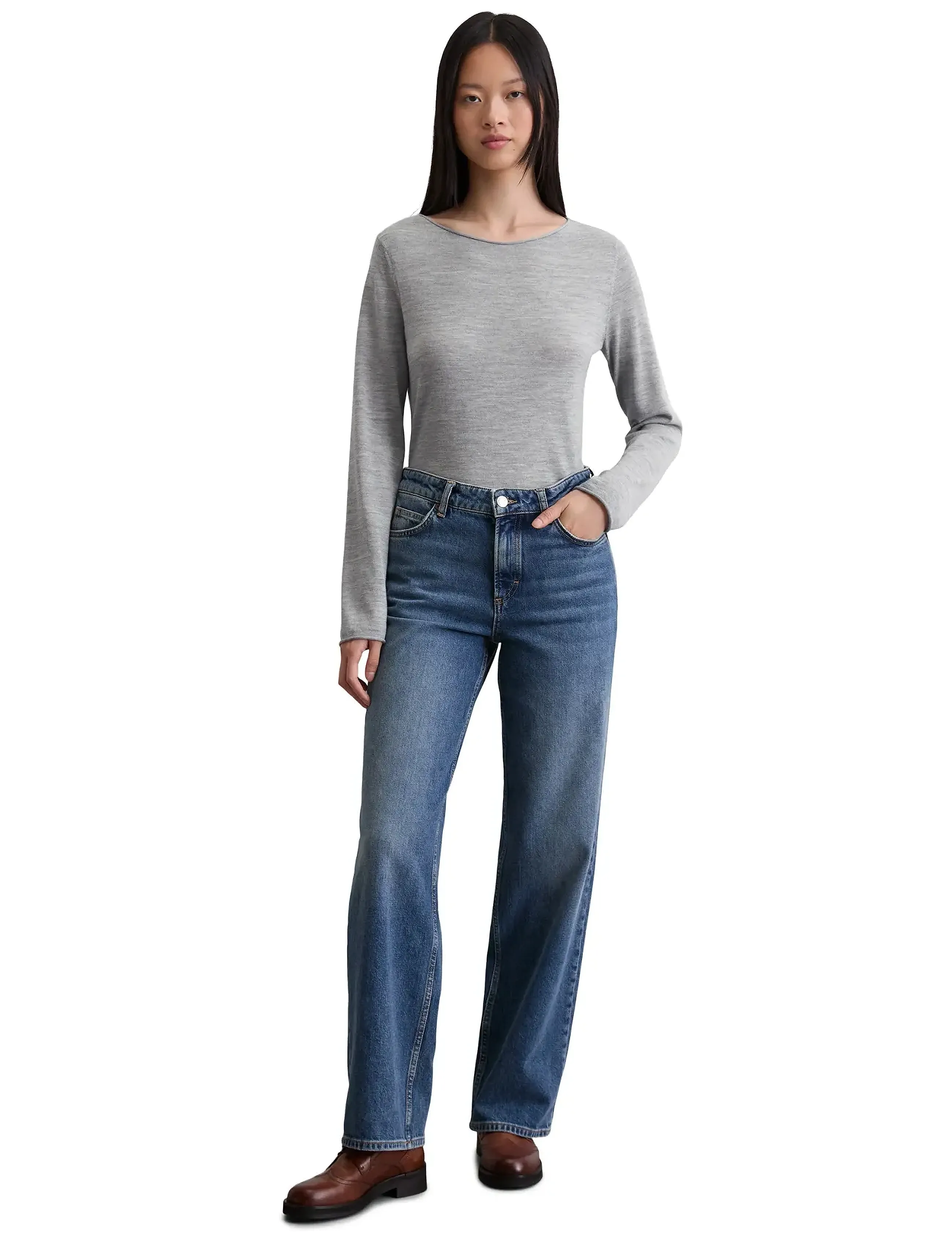Marc O'Polo - PULLOVER LONG SLEEVE - jumpers - grey granite melange - 5