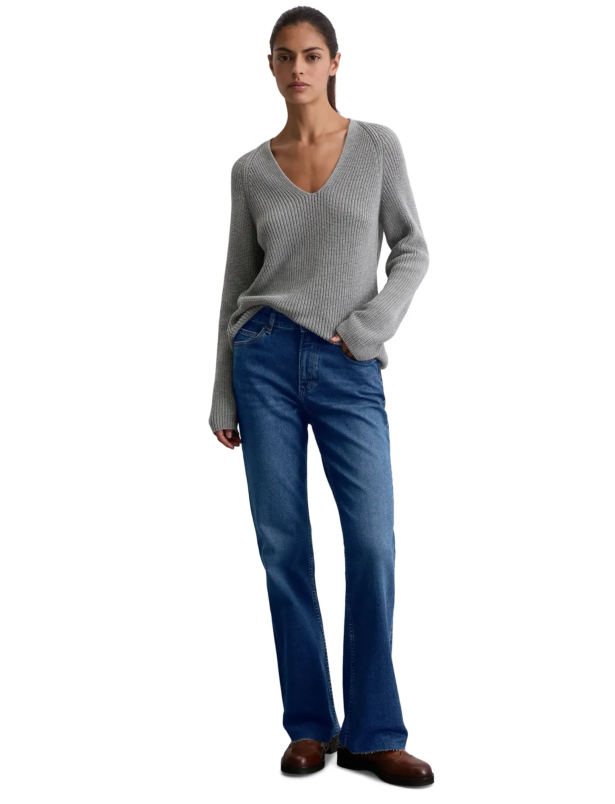 Marc O'Polo - PULLOVER LONG SLEEVE - grey granite melange - 5