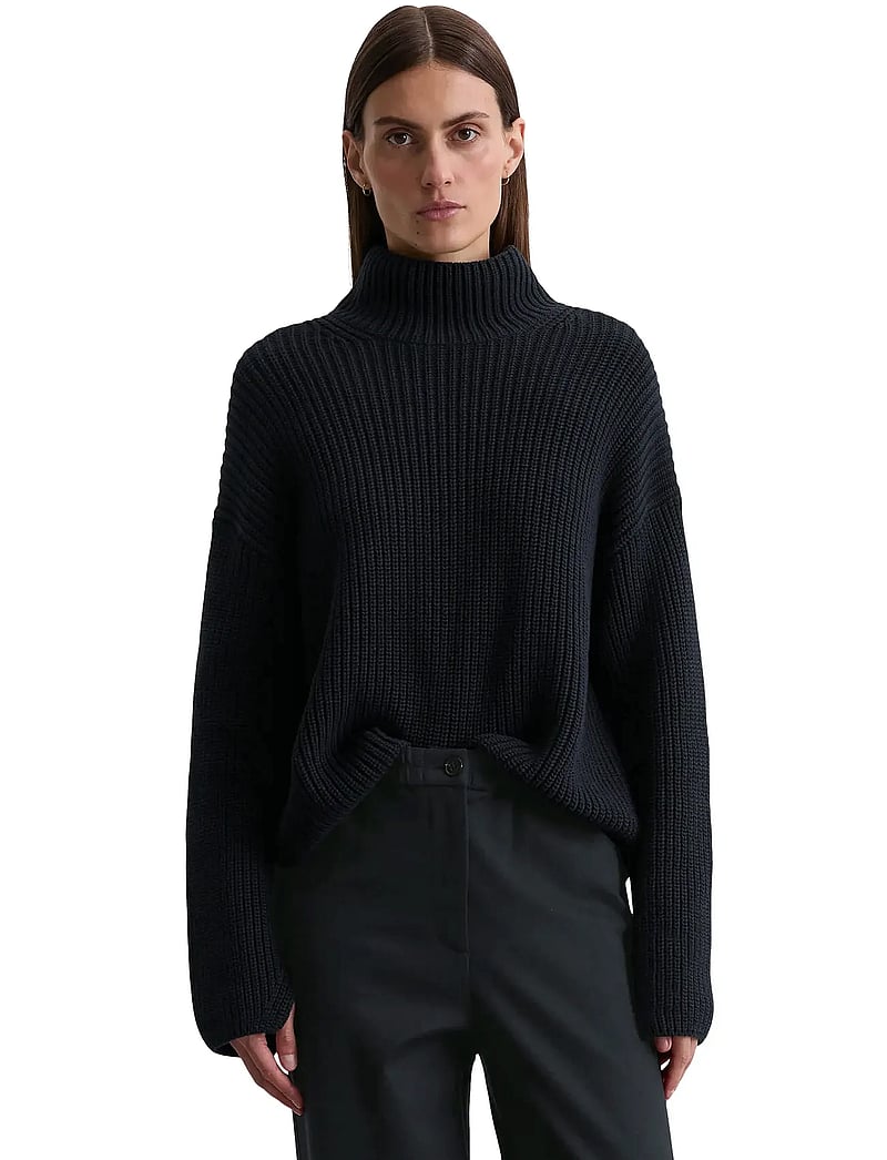 Marc O'Polo - PULLOVER LONG SLEEVE - stickade tröjor - deep night blue - 0