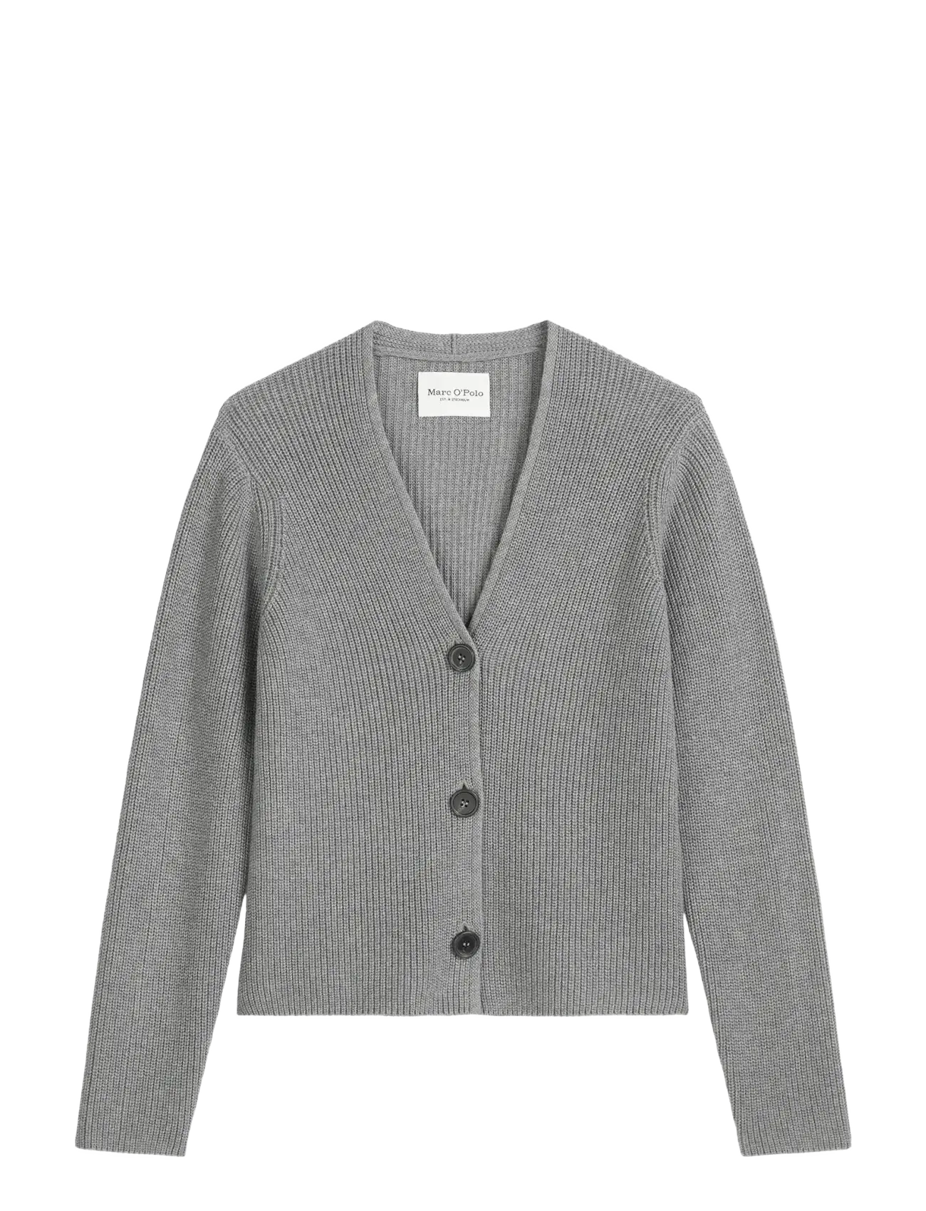 Marc O'Polo CARDIGANS LONG SLEEVE - Tøj - GREY GRANITE MELANGE / grey