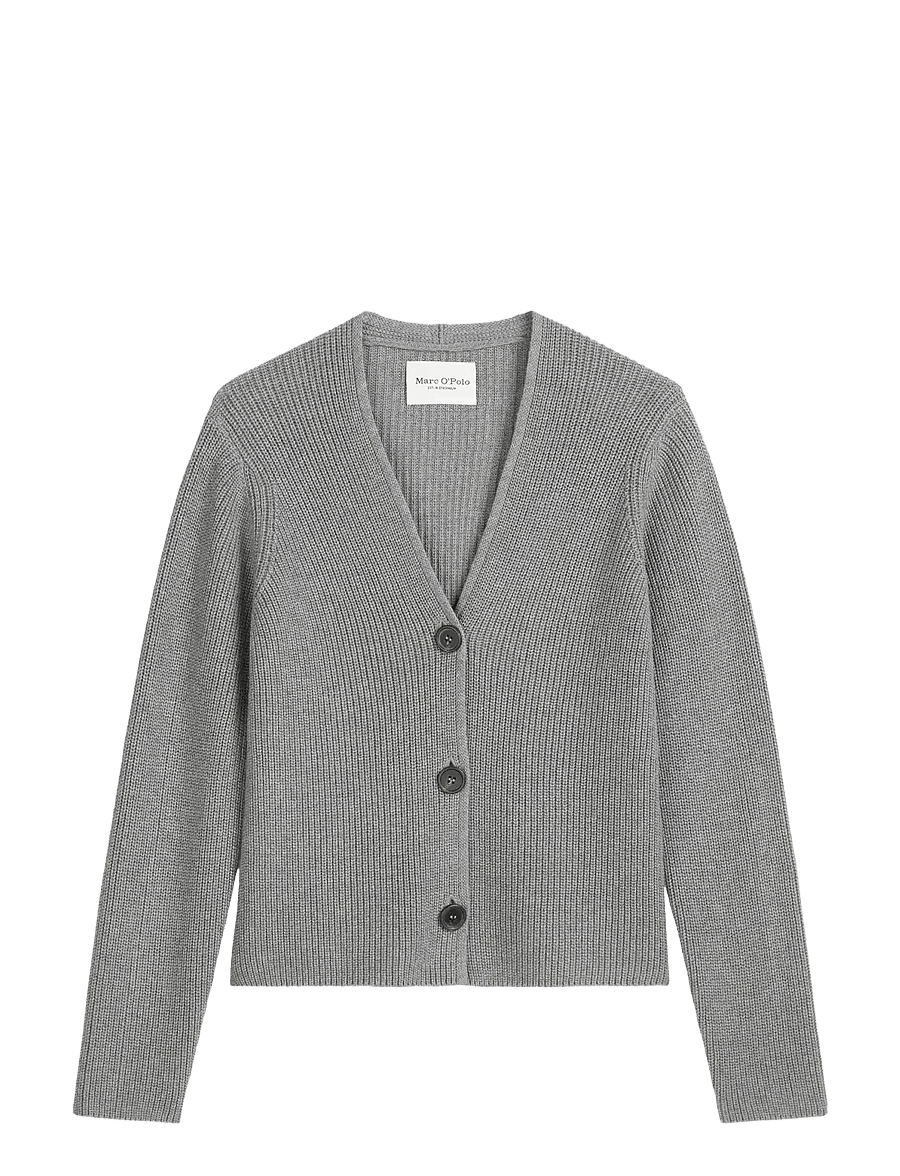 Marc O'Polo - CARDIGANS LONG SLEEVE - koftor - grey granite melange - 1