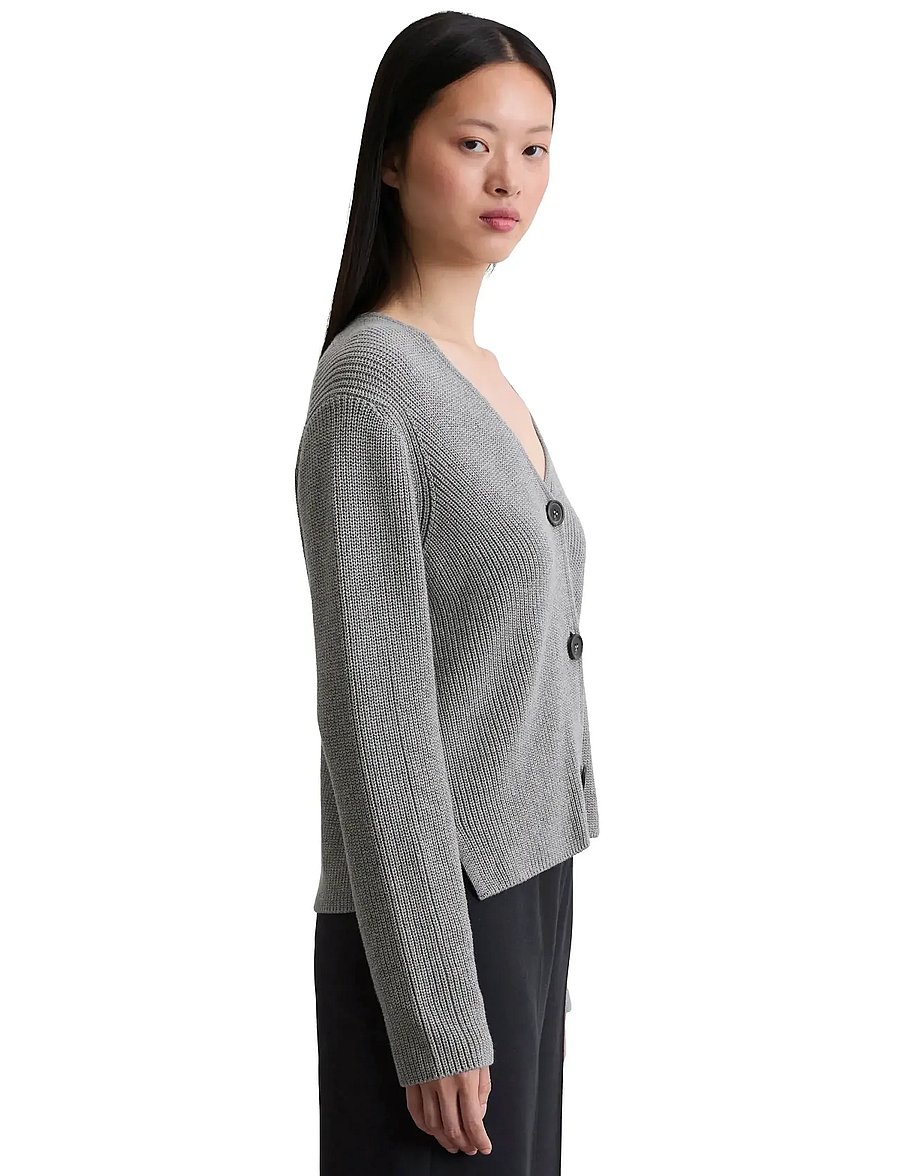 Marc O'Polo - CARDIGANS LONG SLEEVE - koftor - grey granite melange - 4